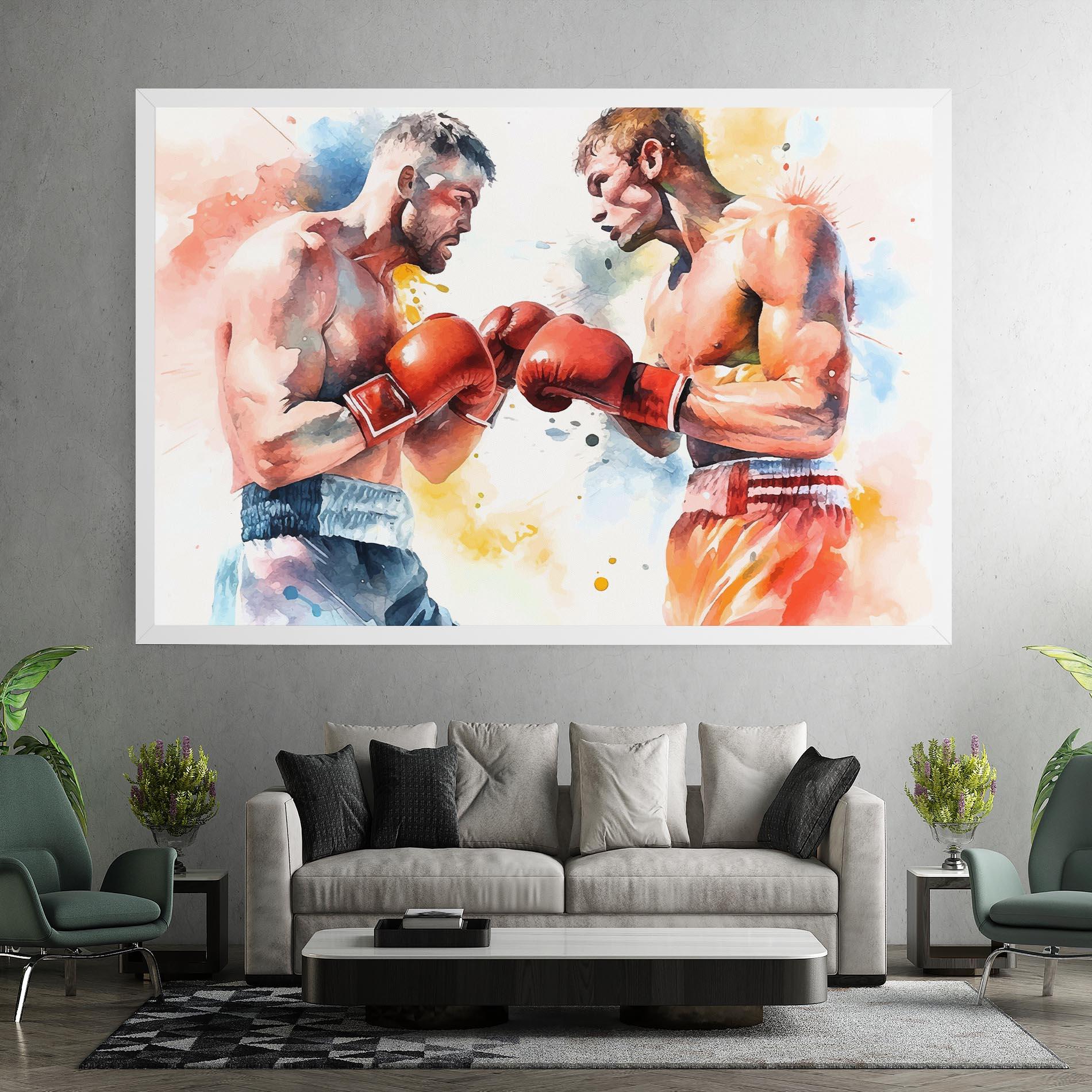 Leinwandbild Boxing Match Art mockup 7