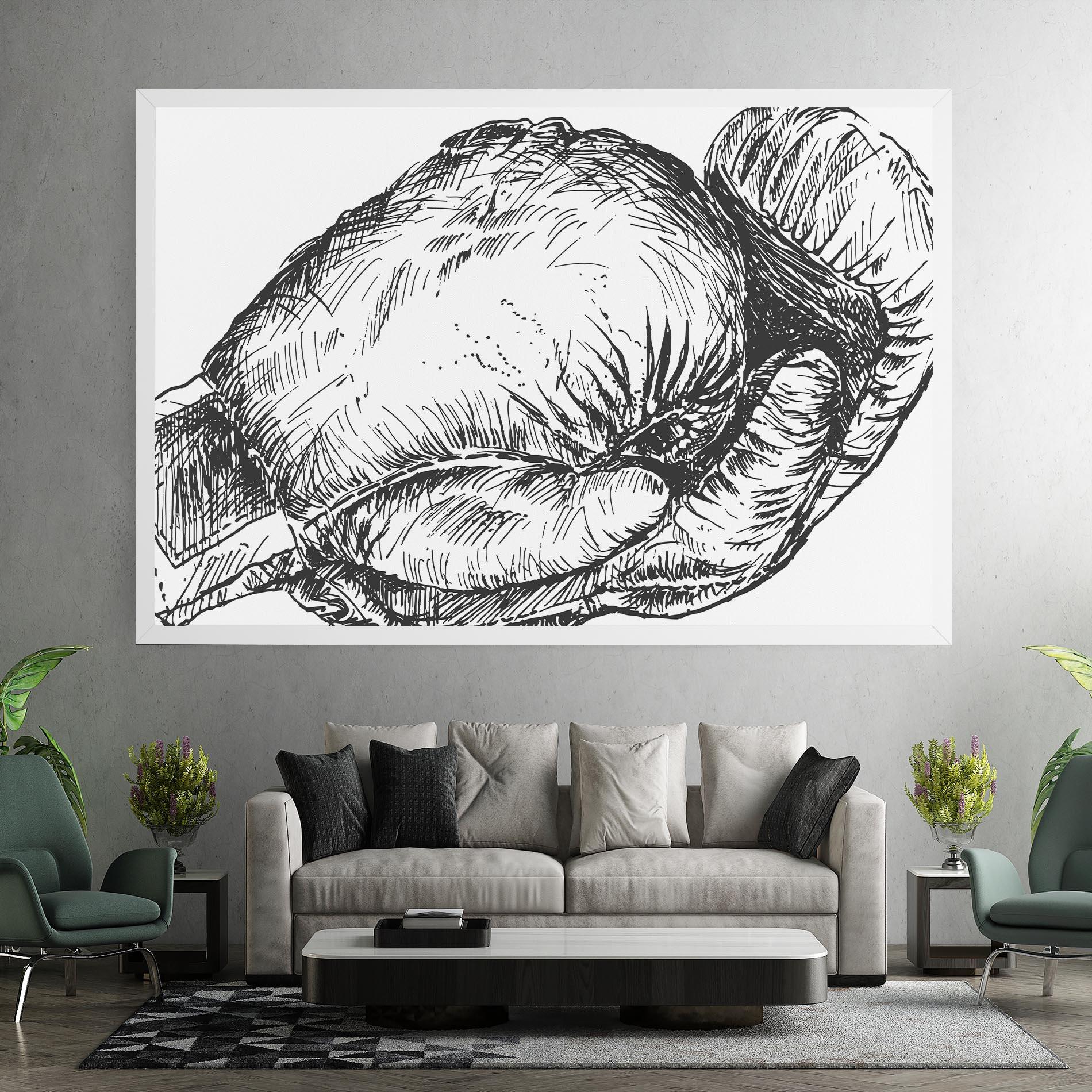 Leinwandbild Grey Line Glove mockup 7