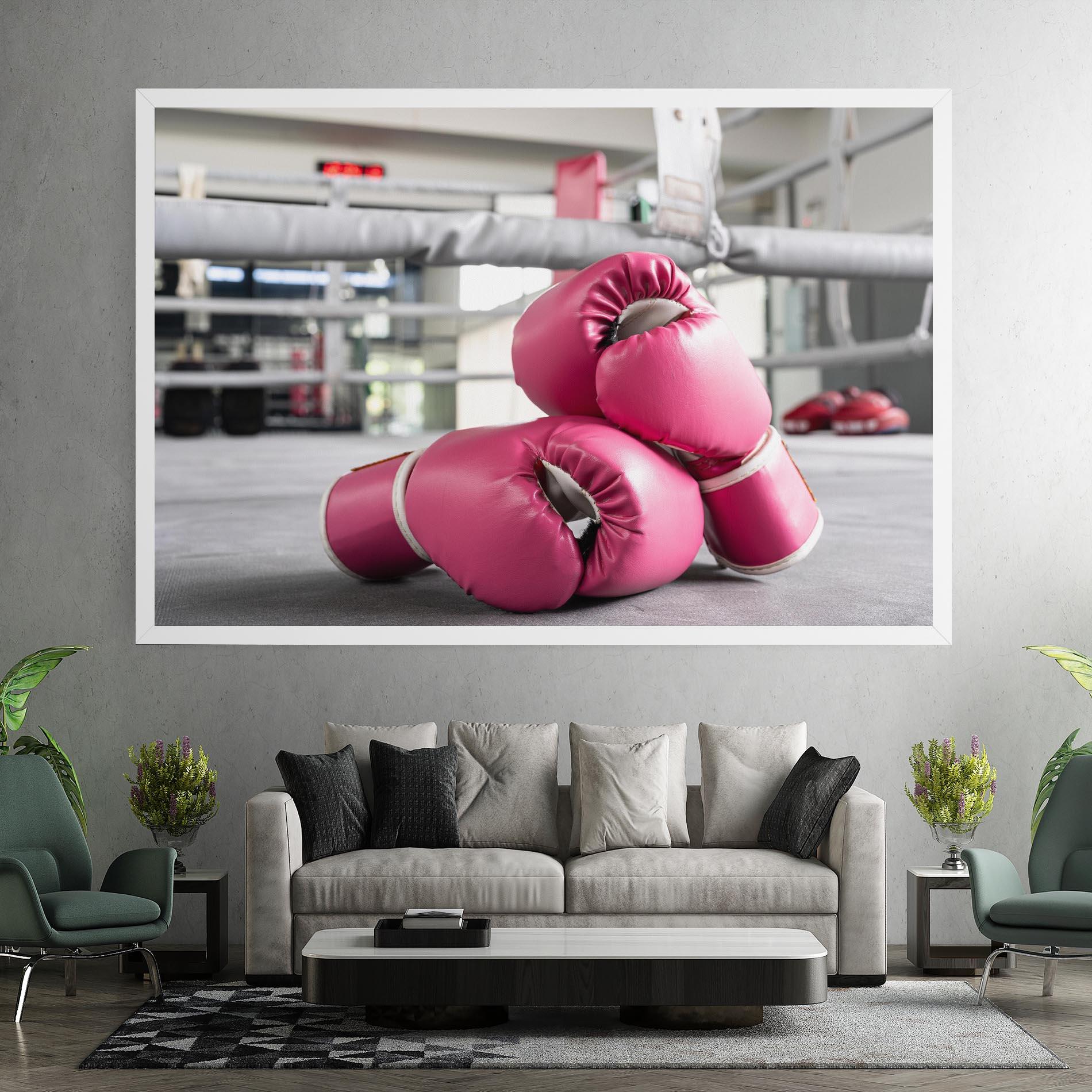 Leinwandbild Pink Boxing Gloves mockup 7