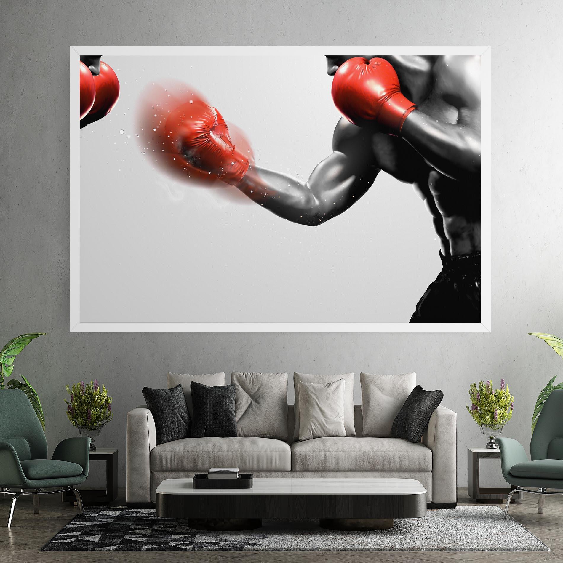 Leinwandbild Red Smoke Box mockup 7