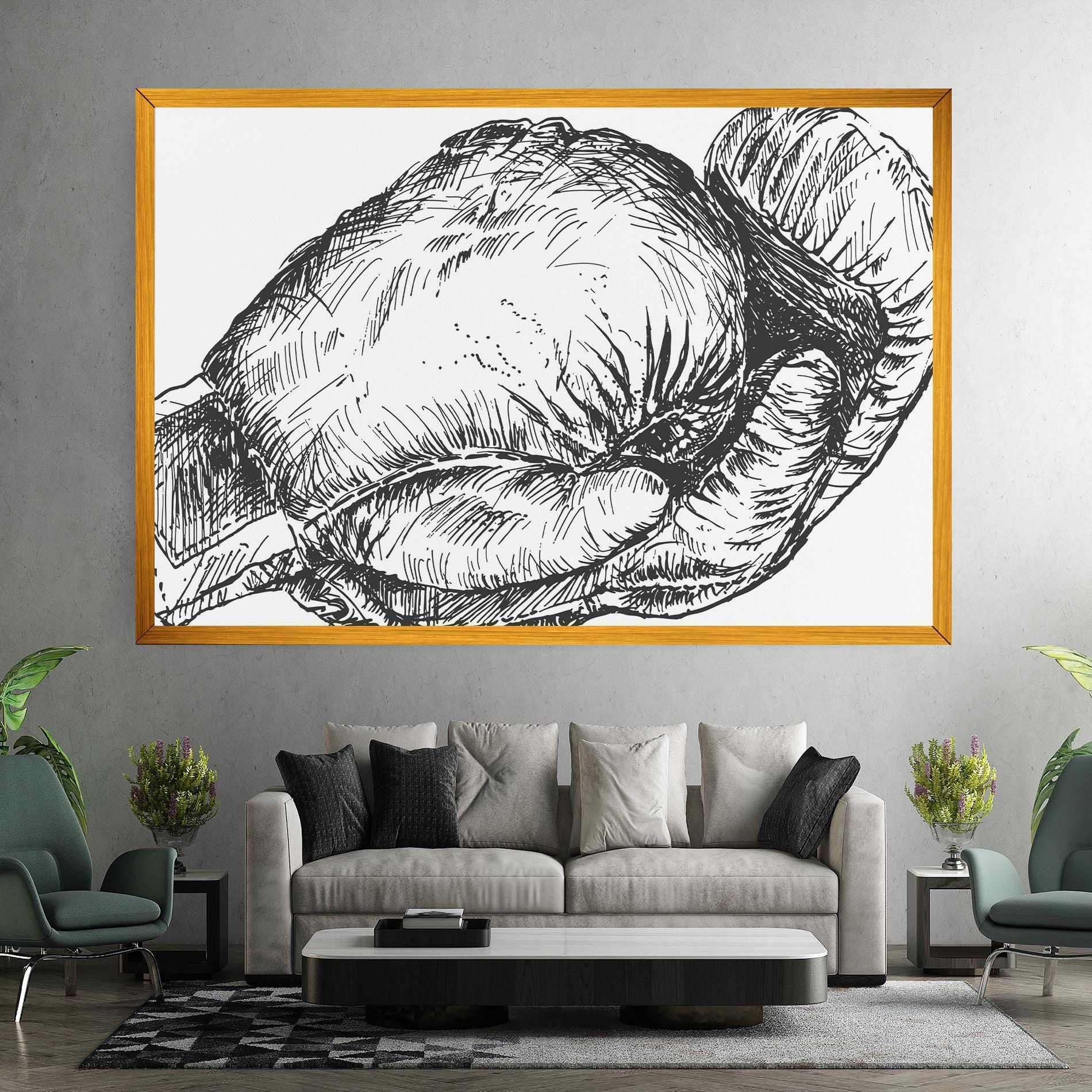 Leinwandbild Grey Line Glove mockup 7