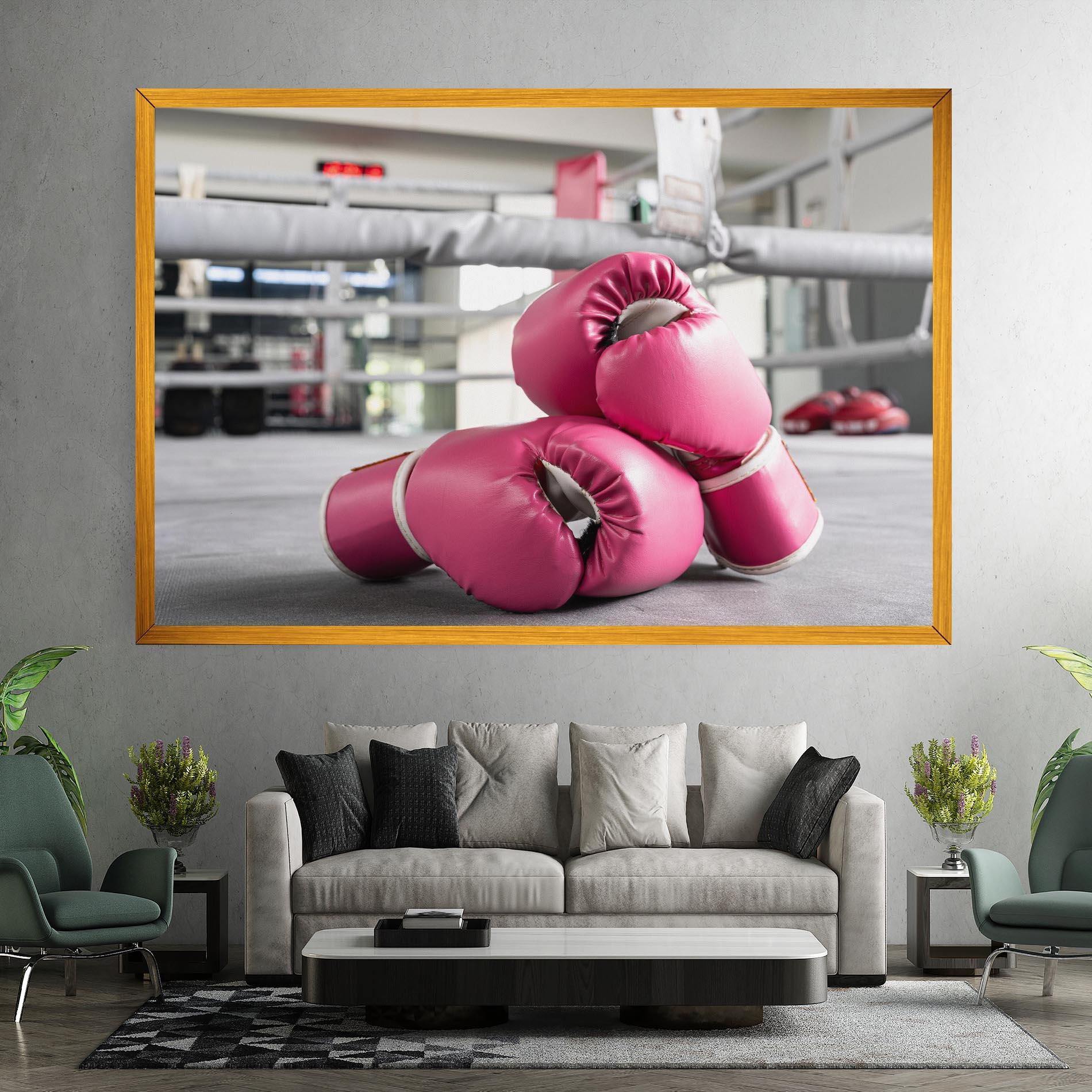 Leinwandbild Pink Boxing Gloves mockup 7