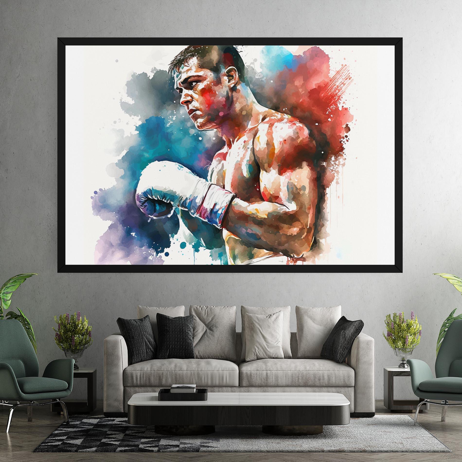 Leinwandbild Boxing Red Blue mockup 7