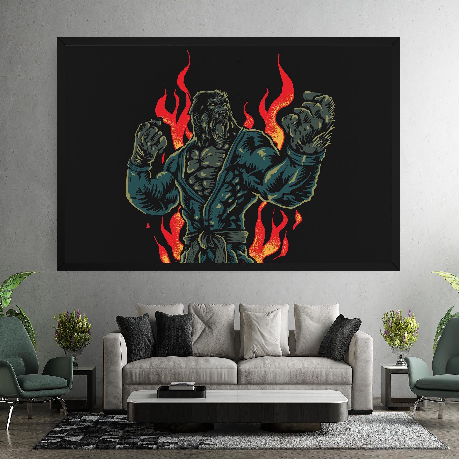 Leinwandbild Gorilla Box Fighter mockup 7