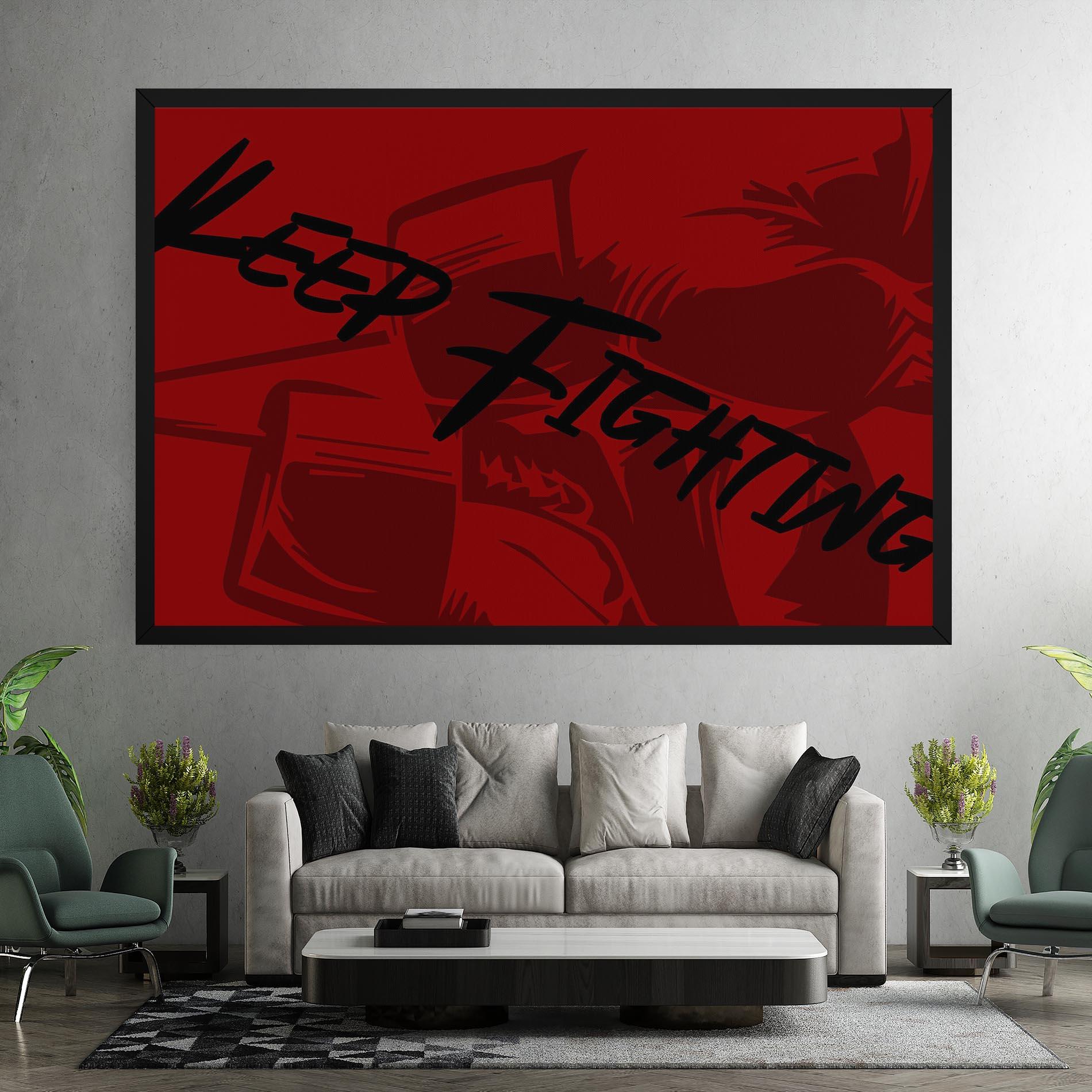 Leinwandbild Keep Fighting mockup 7