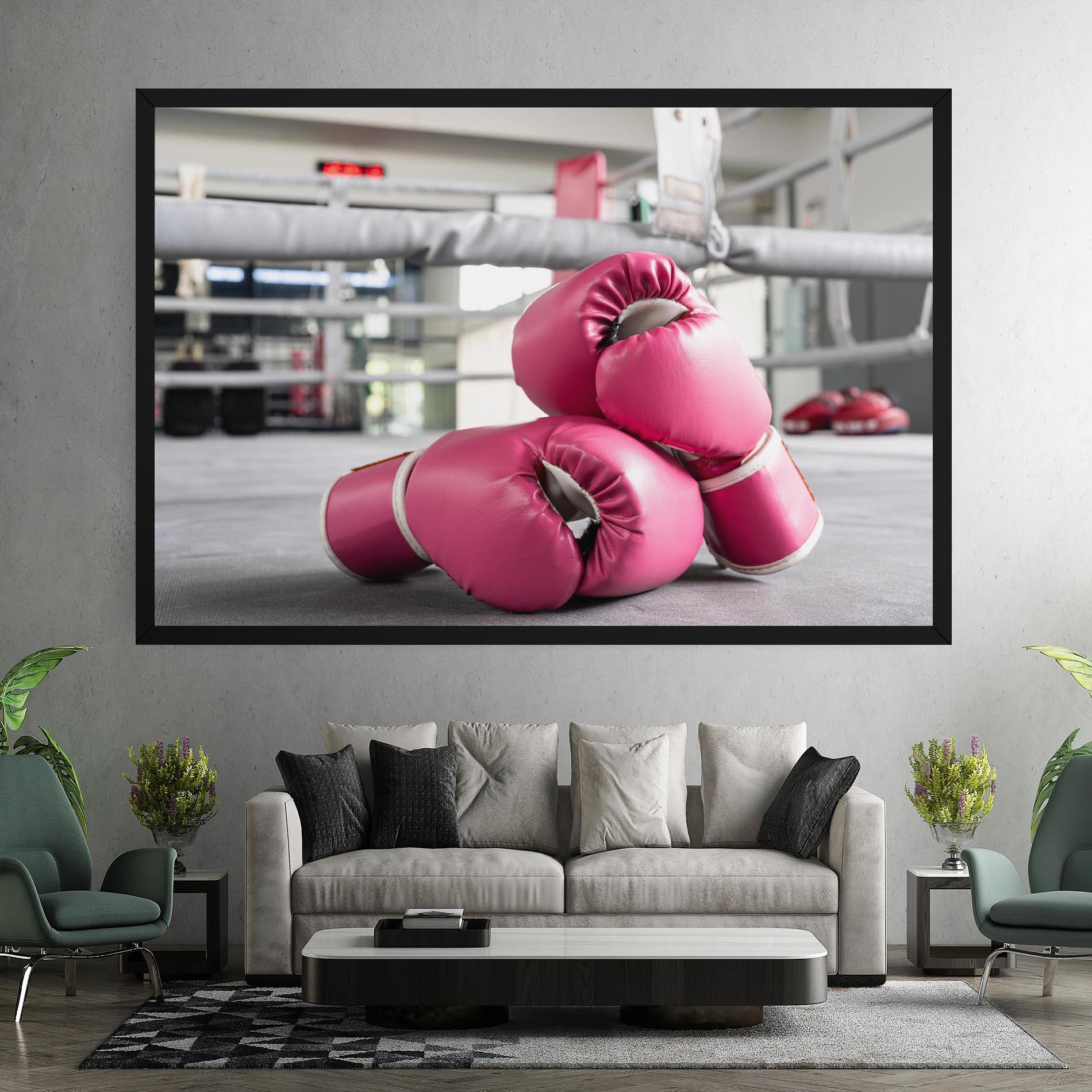 Leinwandbild Pink Boxing Gloves mockup 7