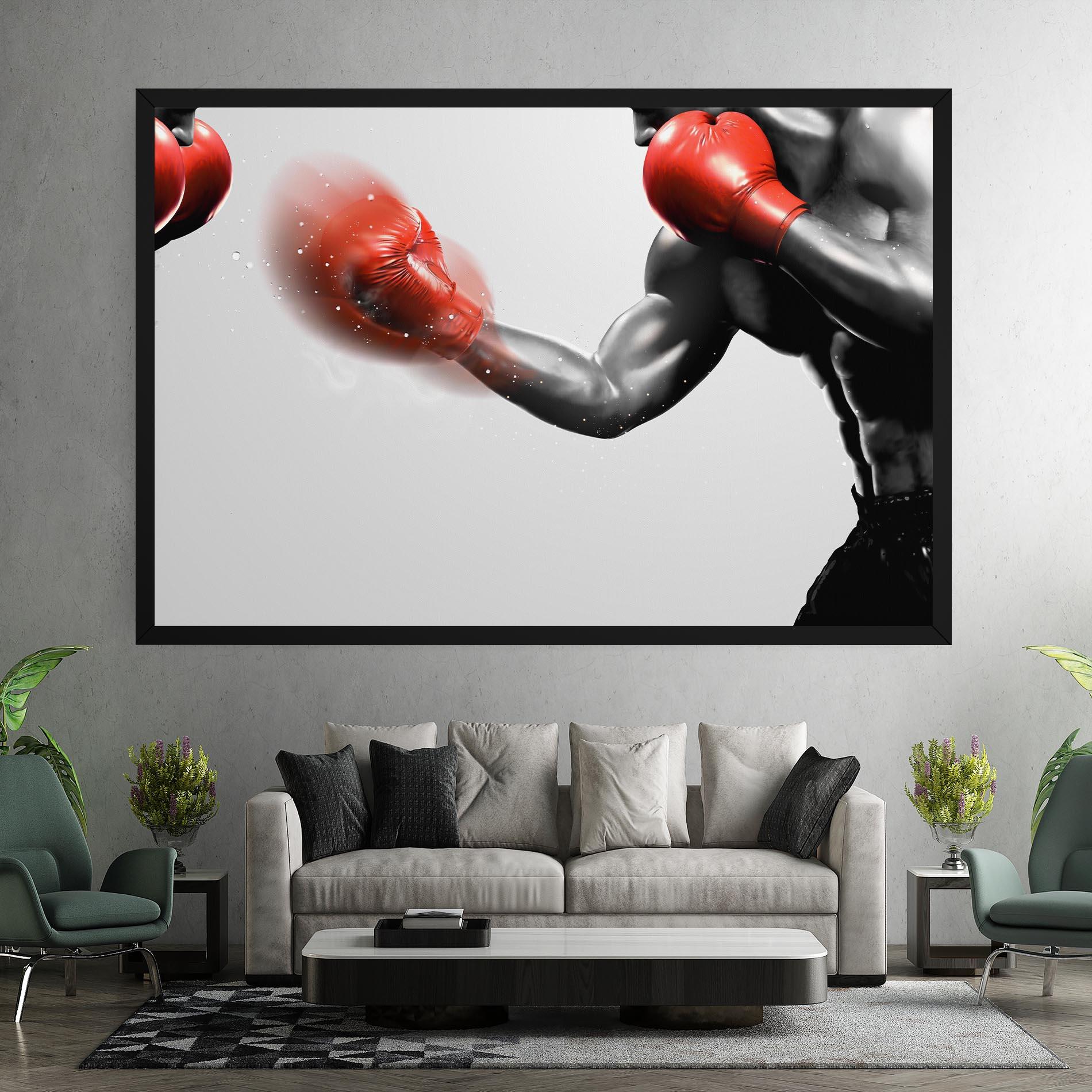 Leinwandbild Red Smoke Box mockup 7