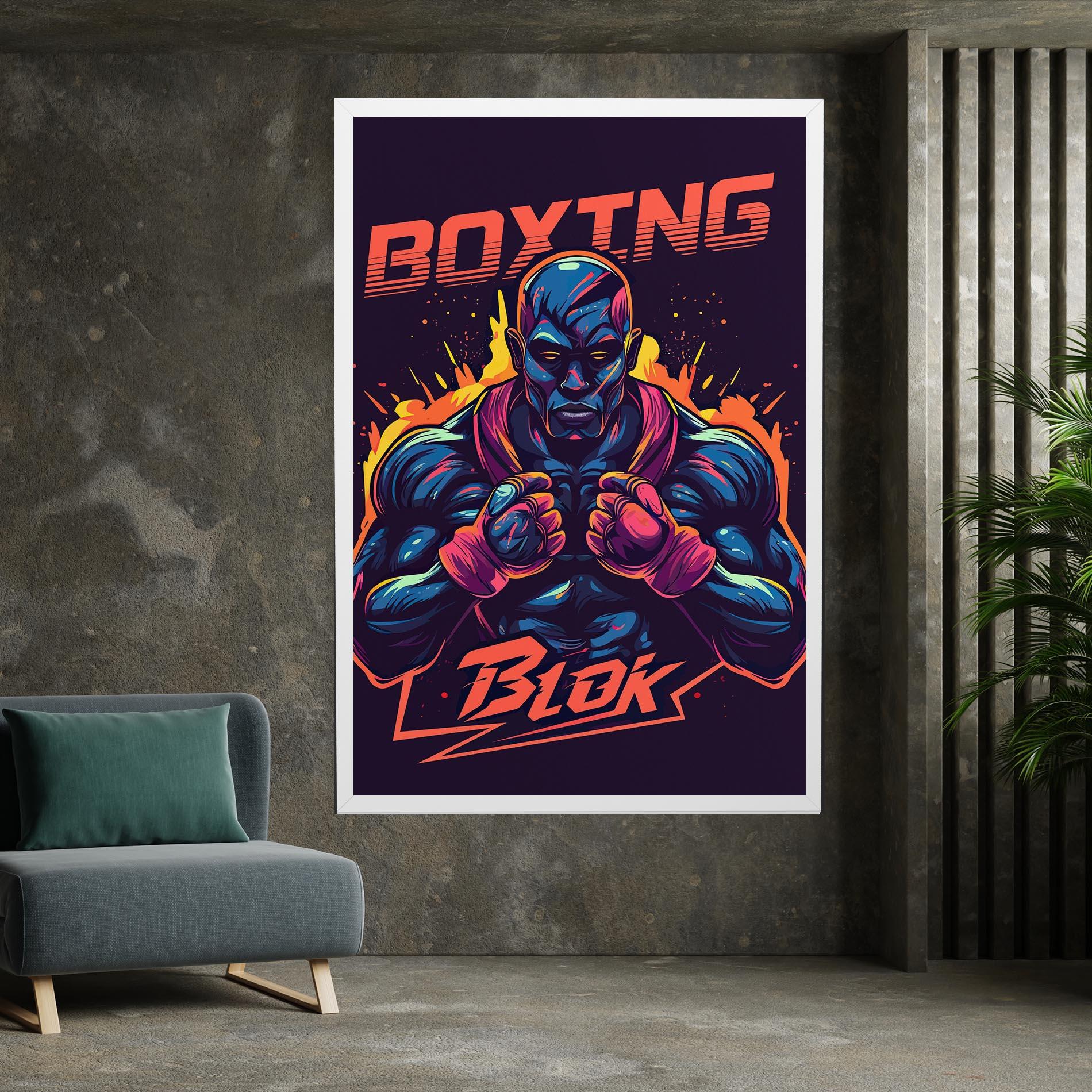Leinwandbild Boxing Blok mockup 7