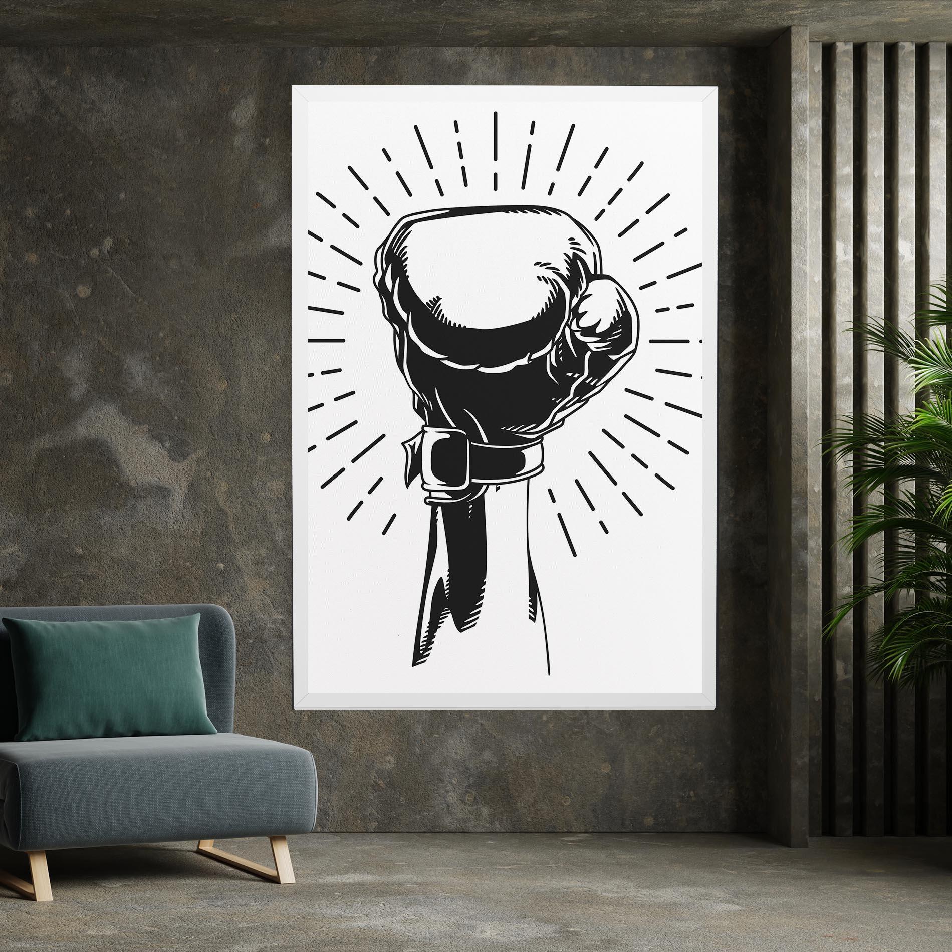 Leinwandbild White Hand Boxing mockup 7