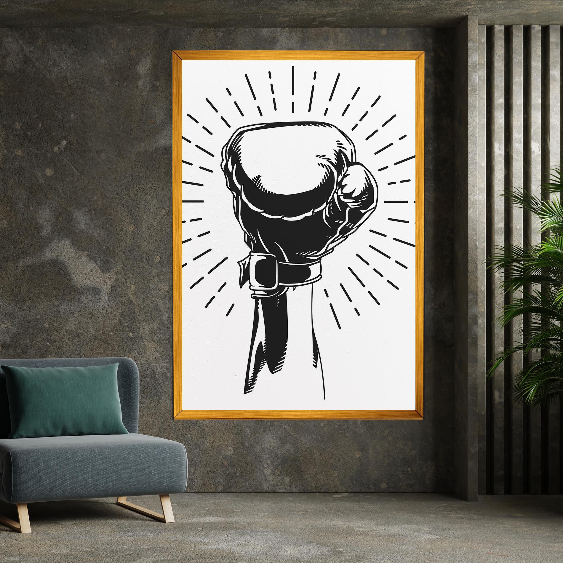 Leinwandbild White Hand Boxing mockup 7