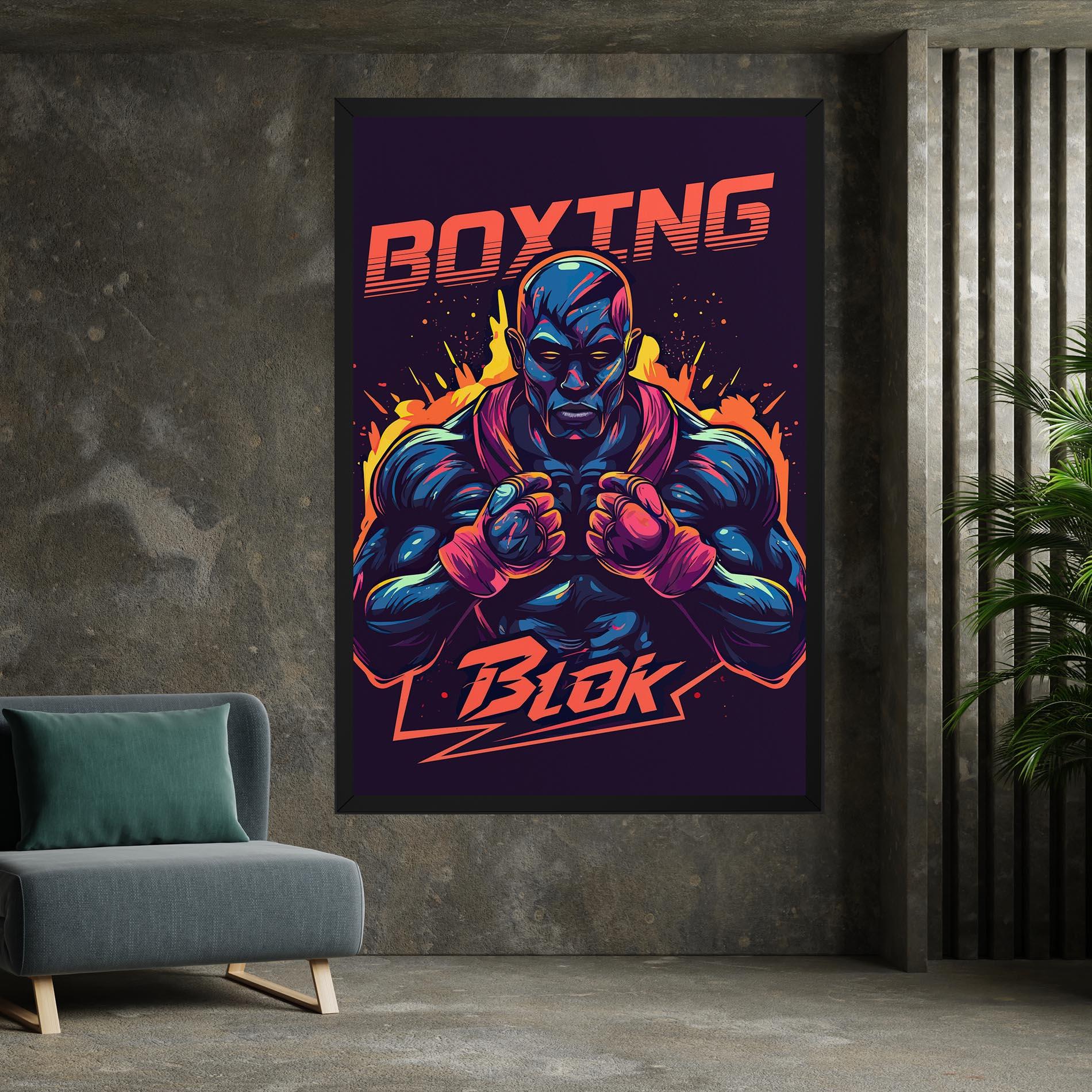 Leinwandbild Boxing Blok mockup 7
