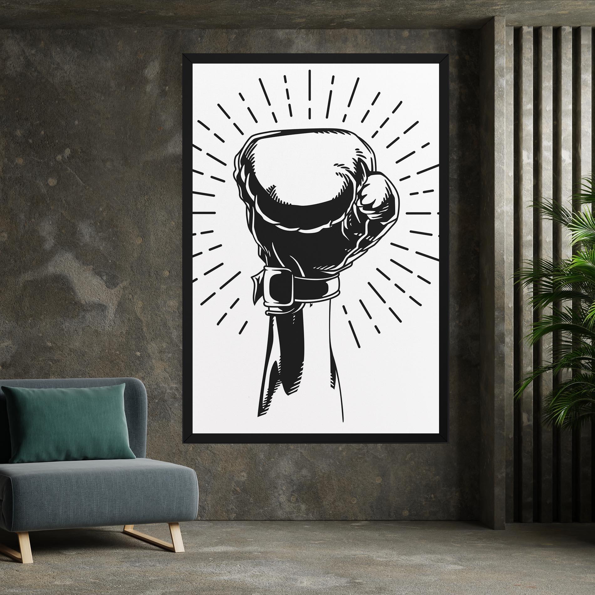 Leinwandbild White Hand Boxing mockup 7