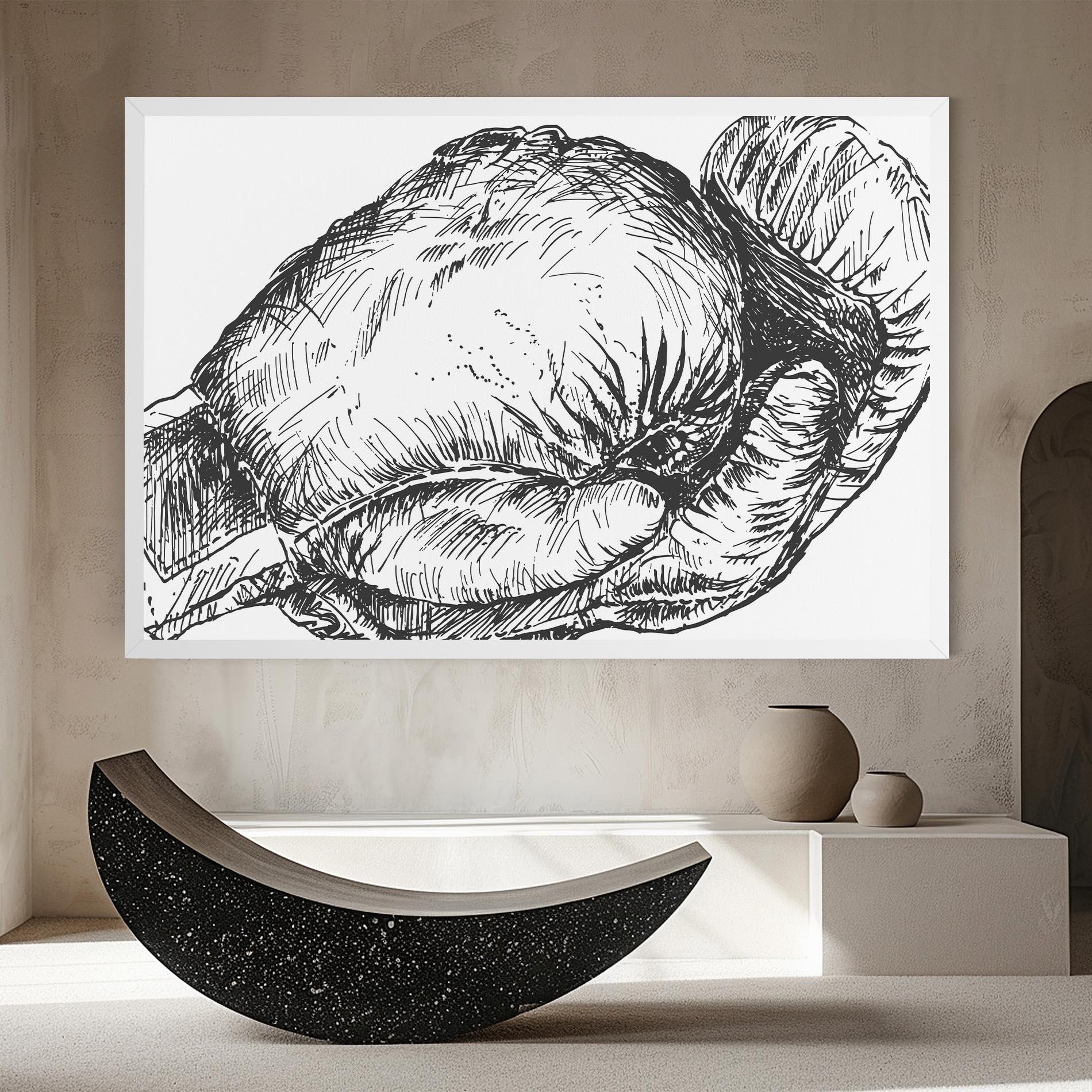 Leinwandbild Grey Line Glove mockup 8