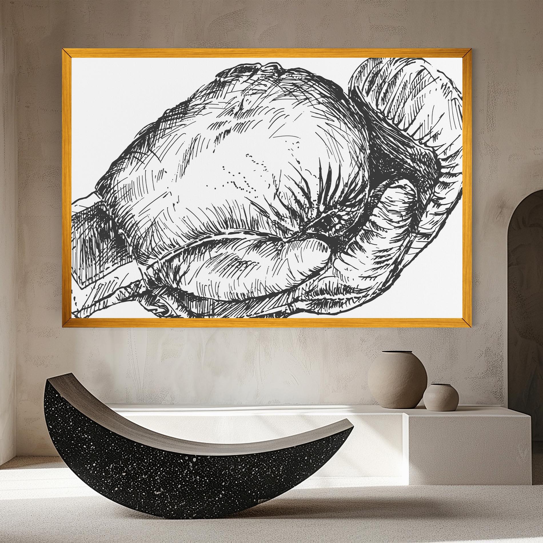 Leinwandbild Grey Line Glove mockup 8