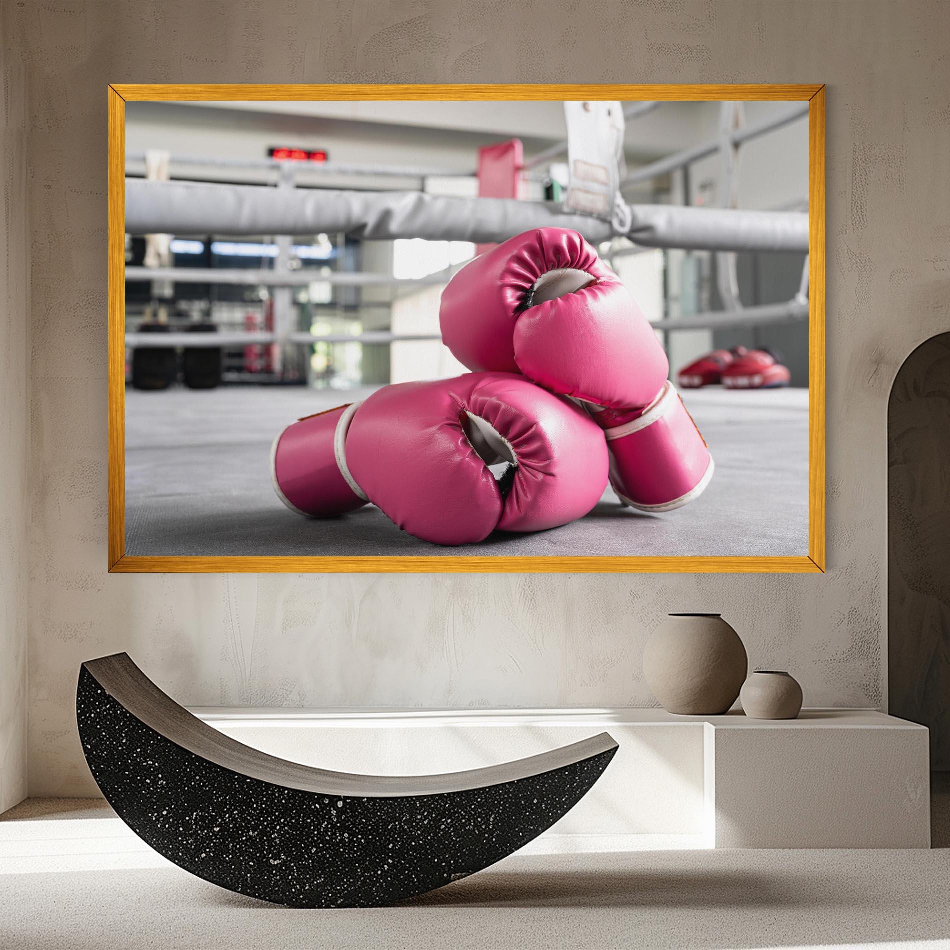 Leinwandbild Pink Boxing Gloves mockup 8