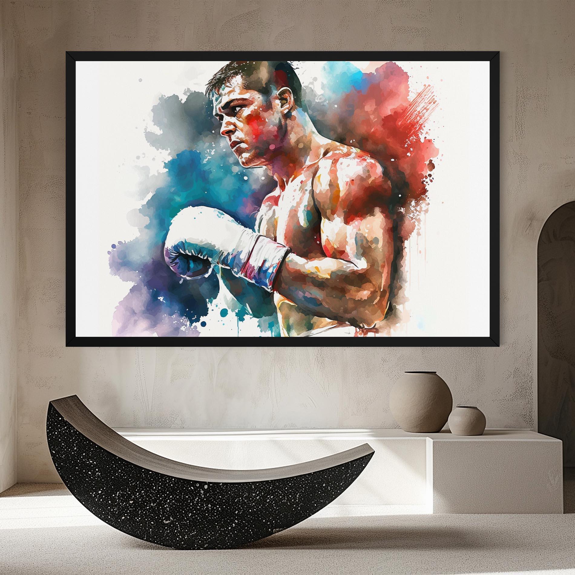 Leinwandbild Boxing Red Blue mockup 8
