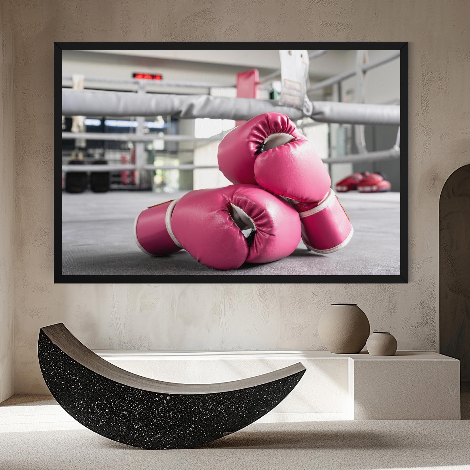 Leinwandbild Pink Boxing Gloves mockup 8
