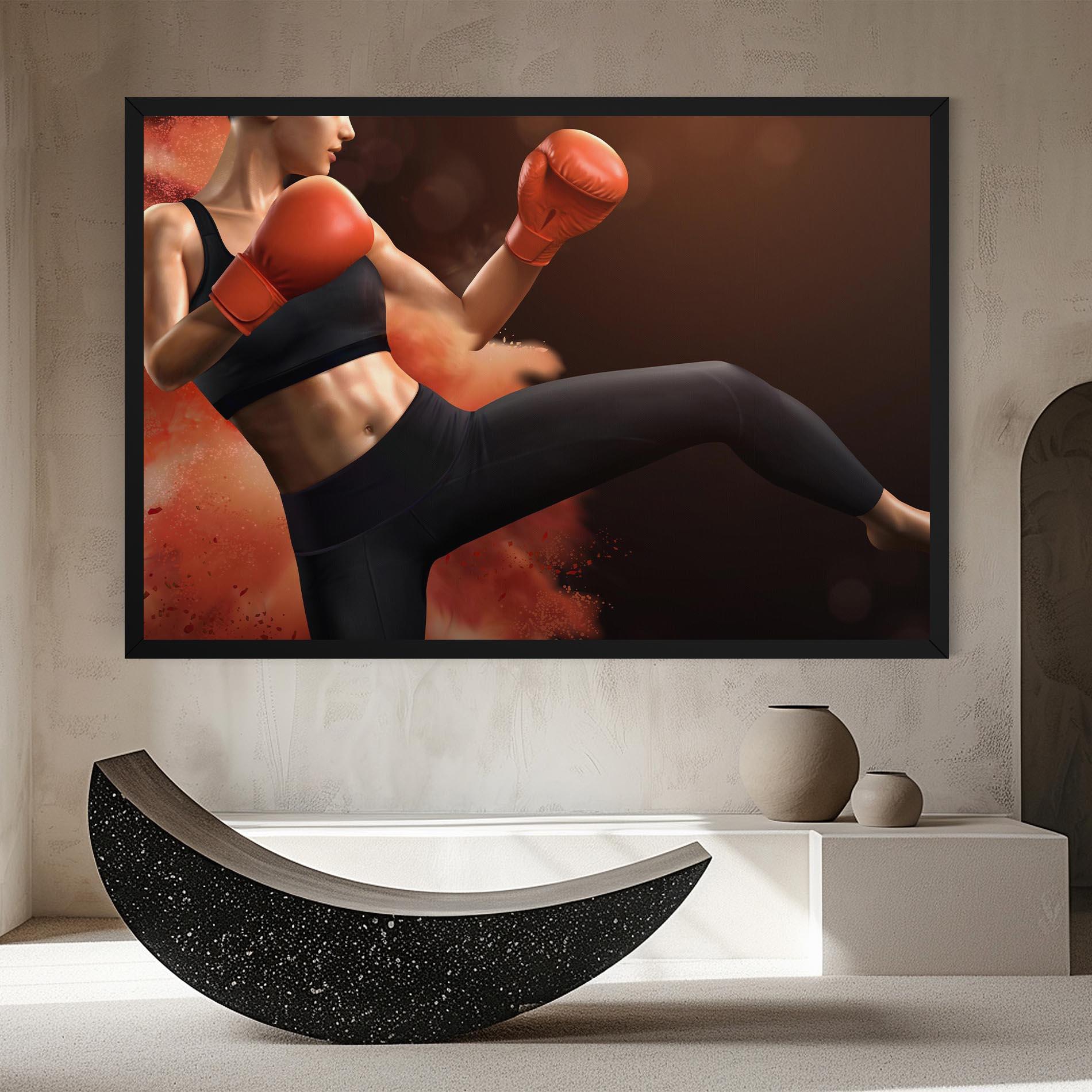 Leinwandbild Woman Box mockup 8