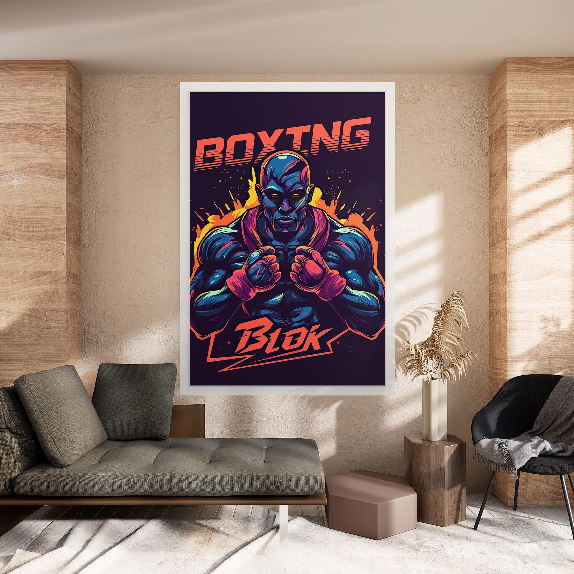 Leinwandbild Boxing Blok mockup 8