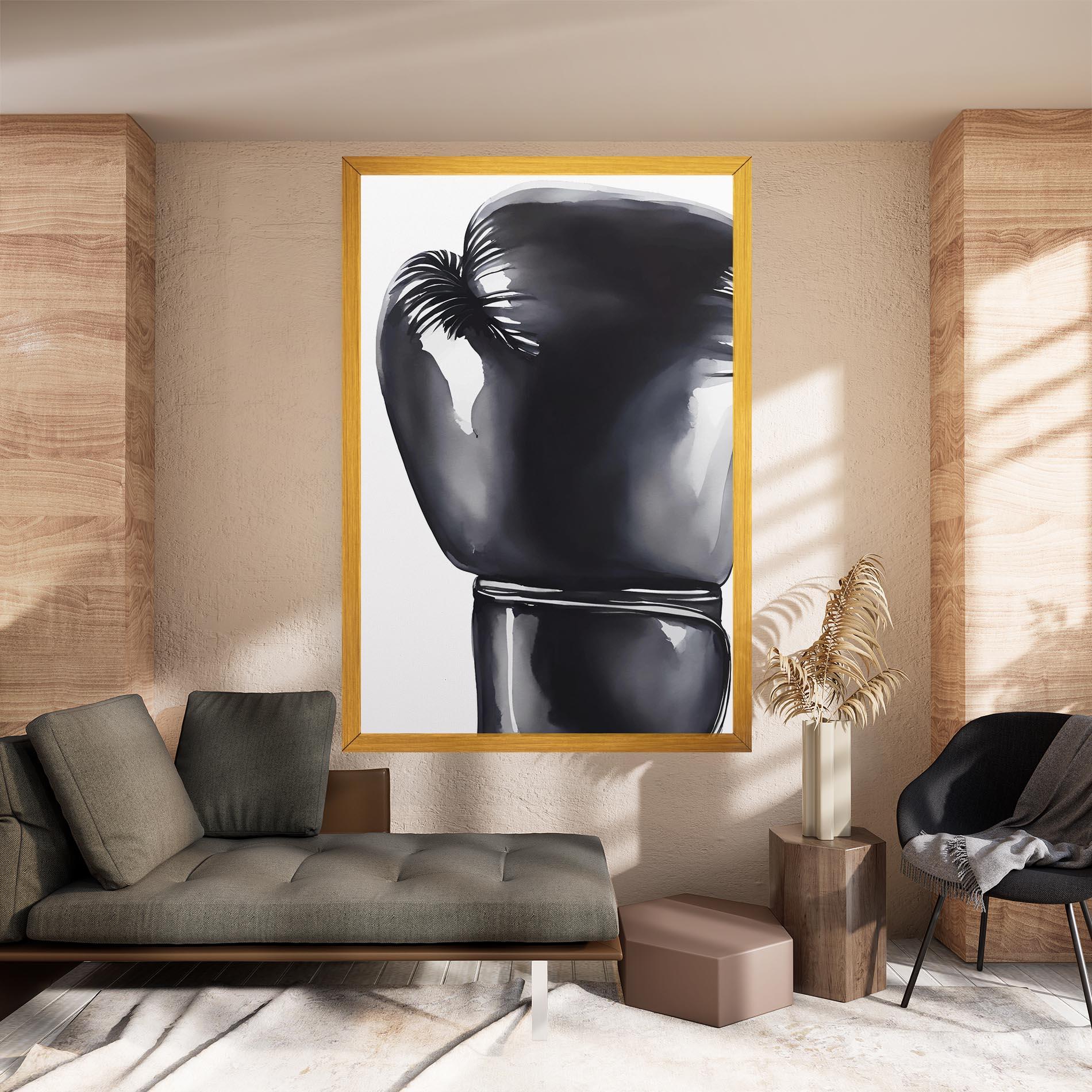 Leinwandbild Black Box Glove mockup 8