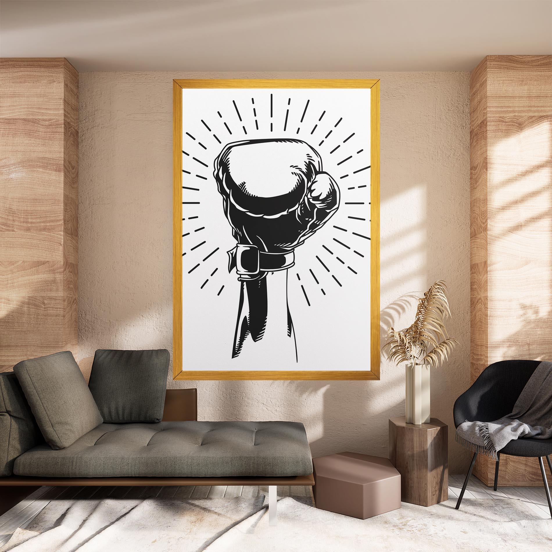 Leinwandbild White Hand Boxing mockup 8