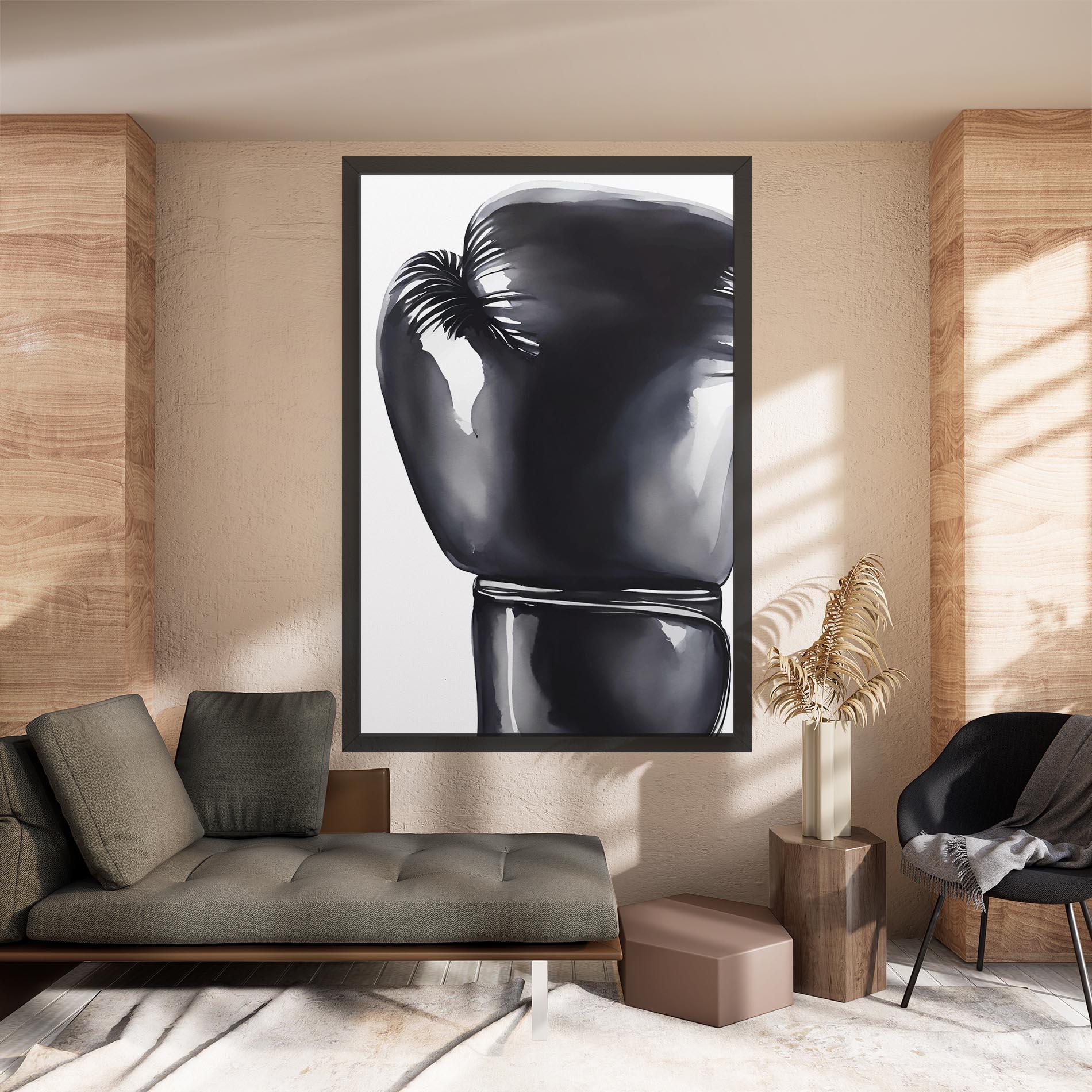 Leinwandbild Black Box Glove mockup 8