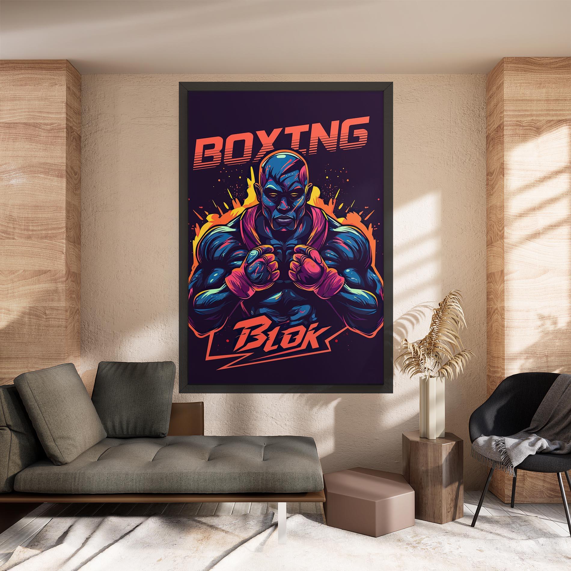 Leinwandbild Boxing Blok mockup 8