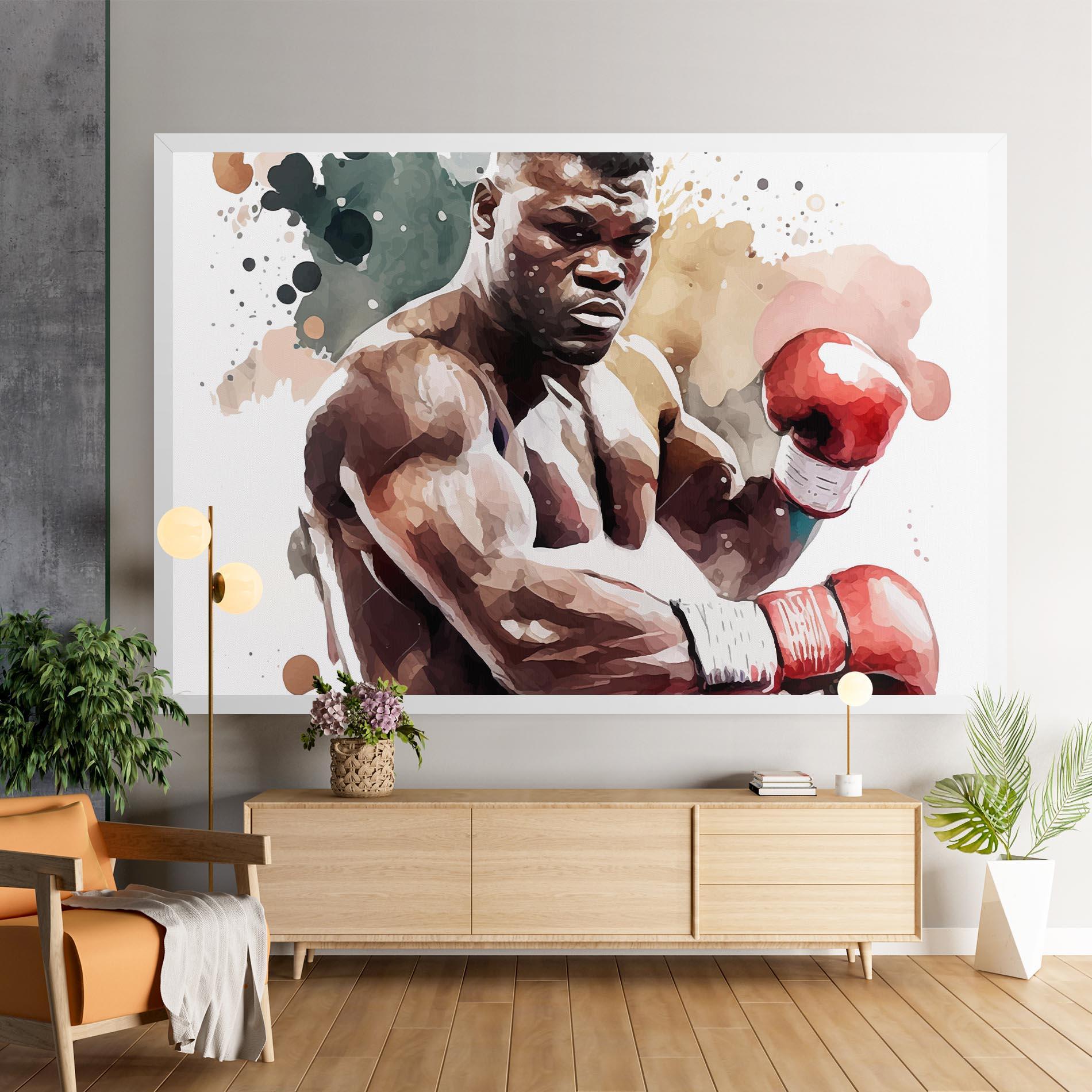 Leinwandbild Boxing Cream Green mockup 9