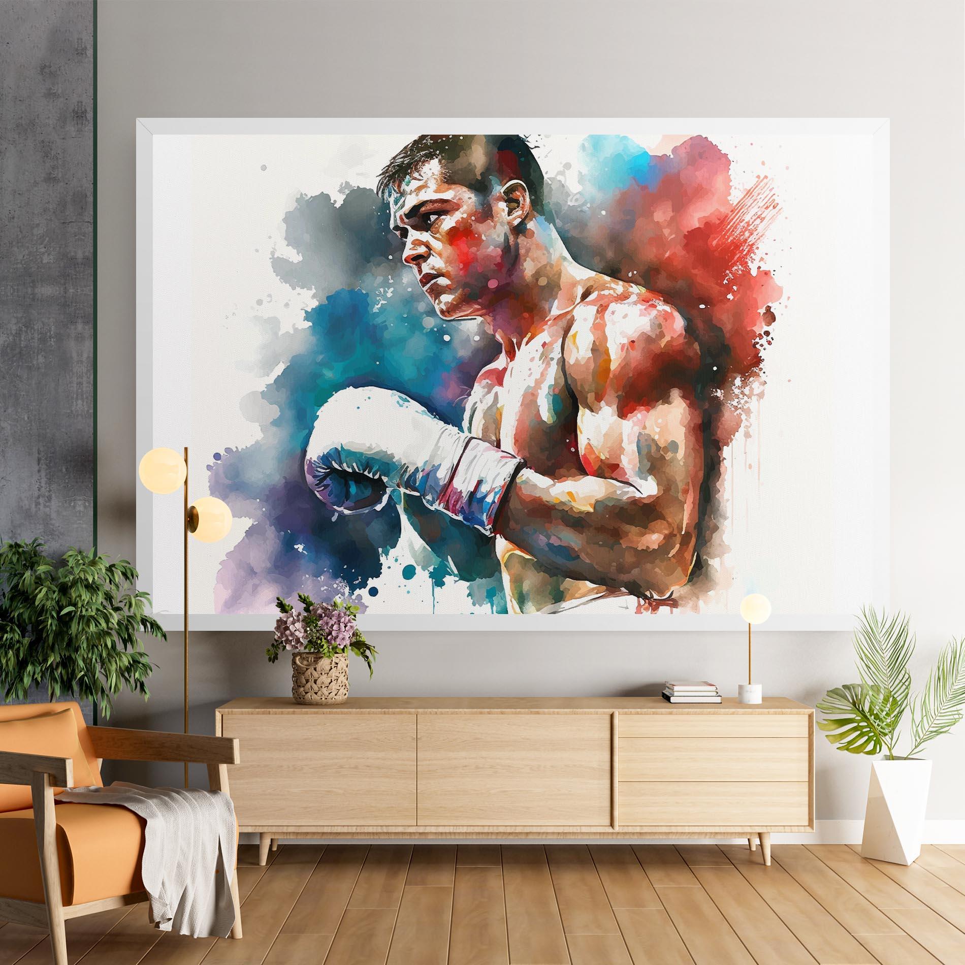 Leinwandbild Boxing Red Blue mockup 9