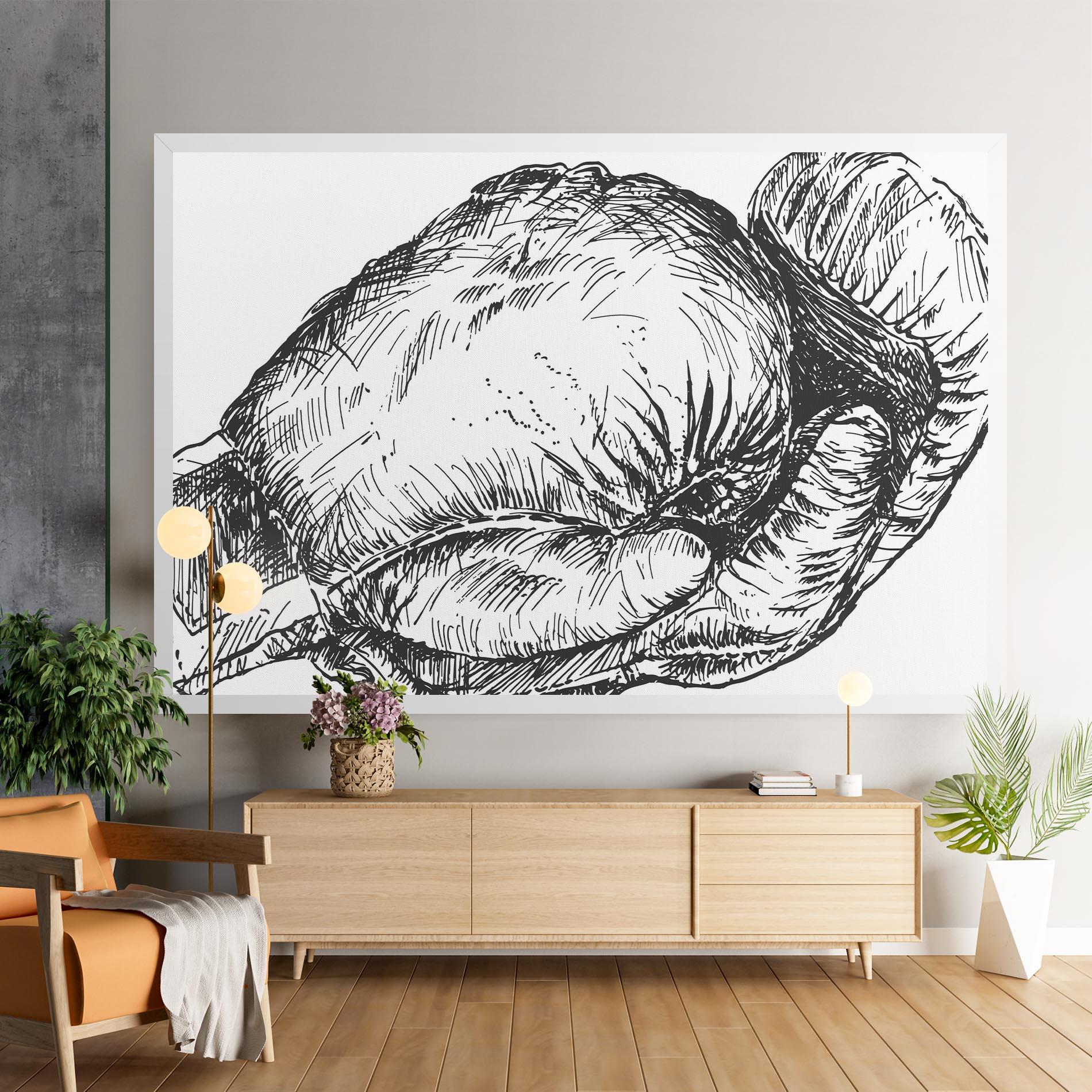 Leinwandbild Grey Line Glove mockup 9