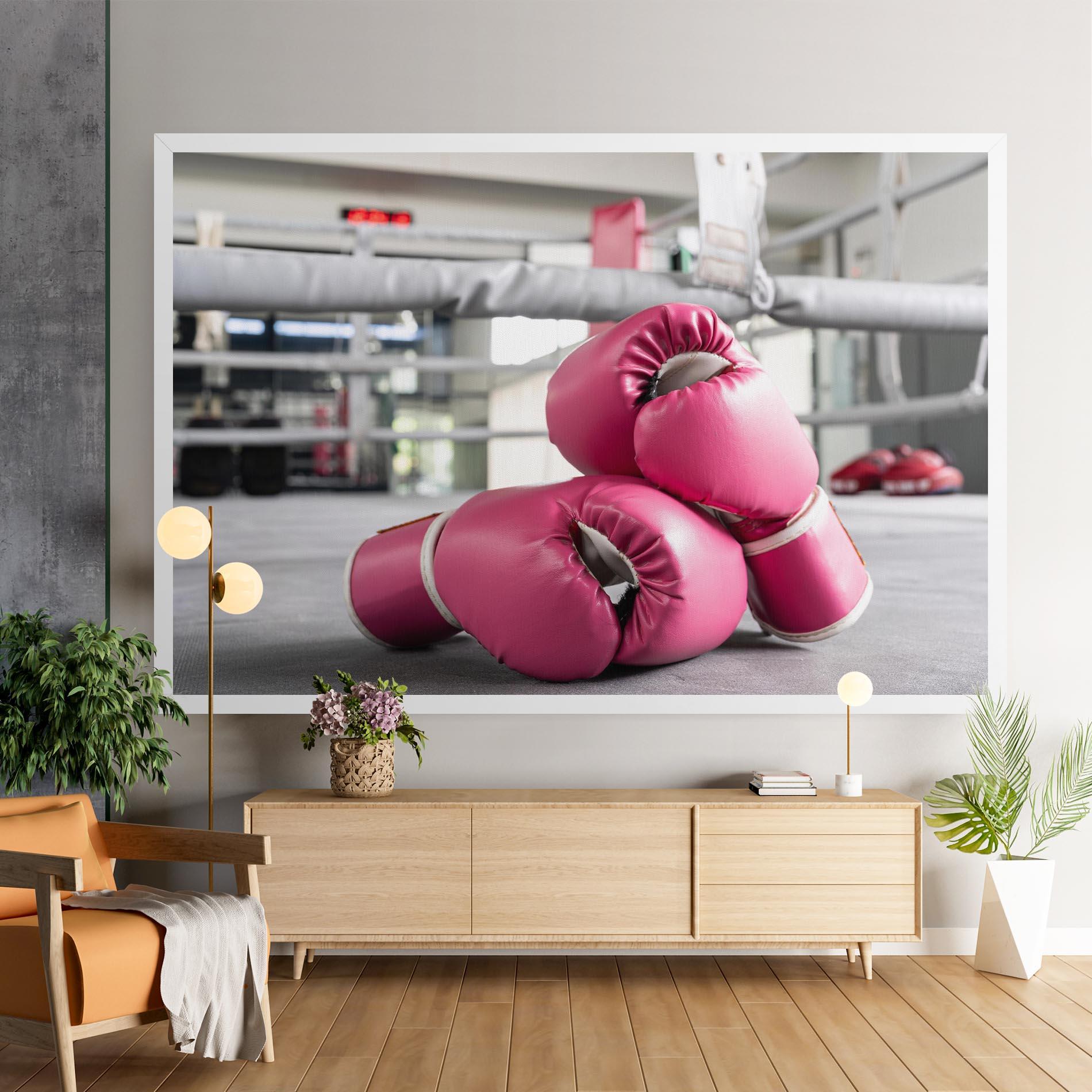 Leinwandbild Pink Boxing Gloves mockup 9