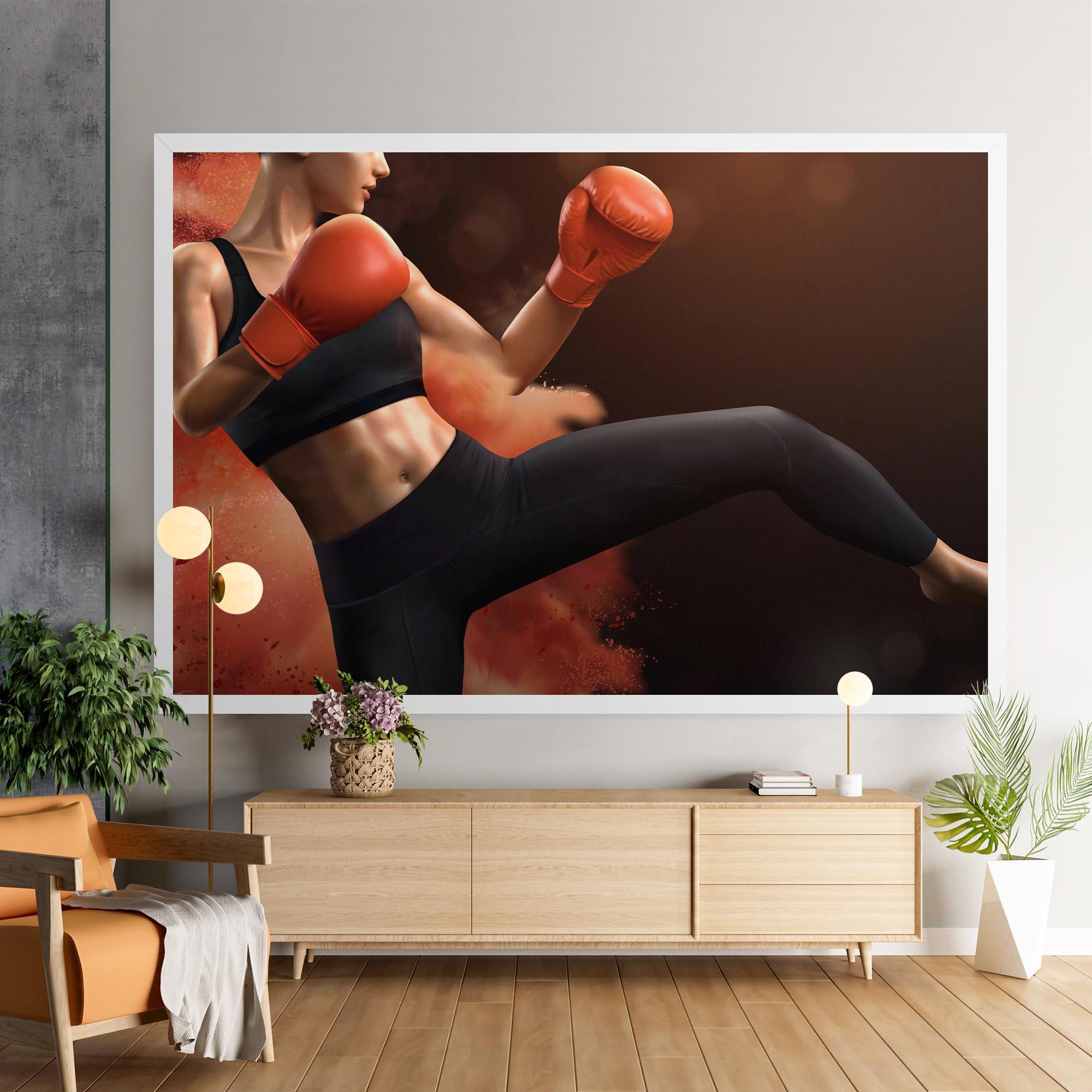 Leinwandbild Woman Box mockup 9