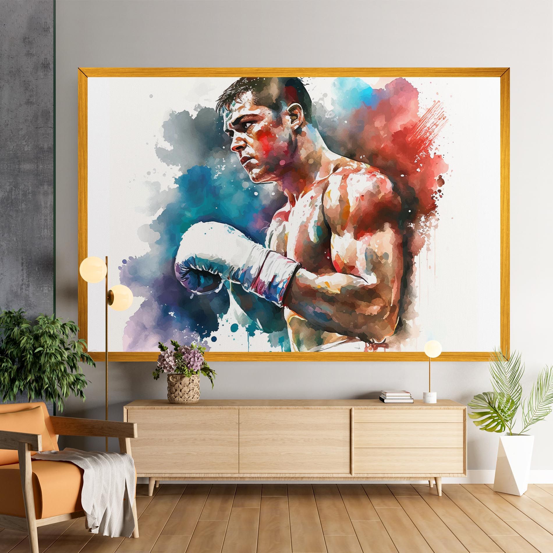 Boxing Red Blue mockup 9