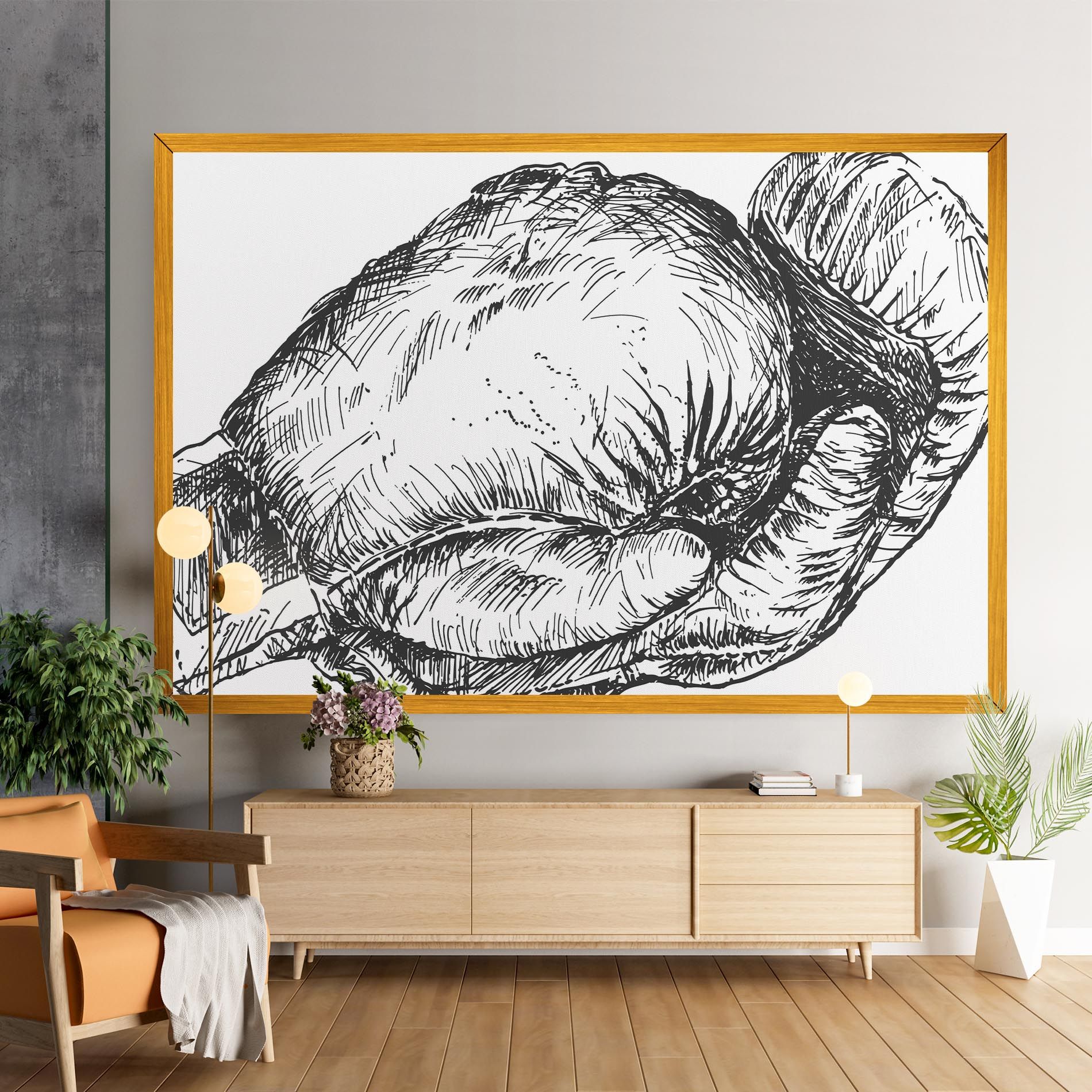 Grey Line Glove mockup 9