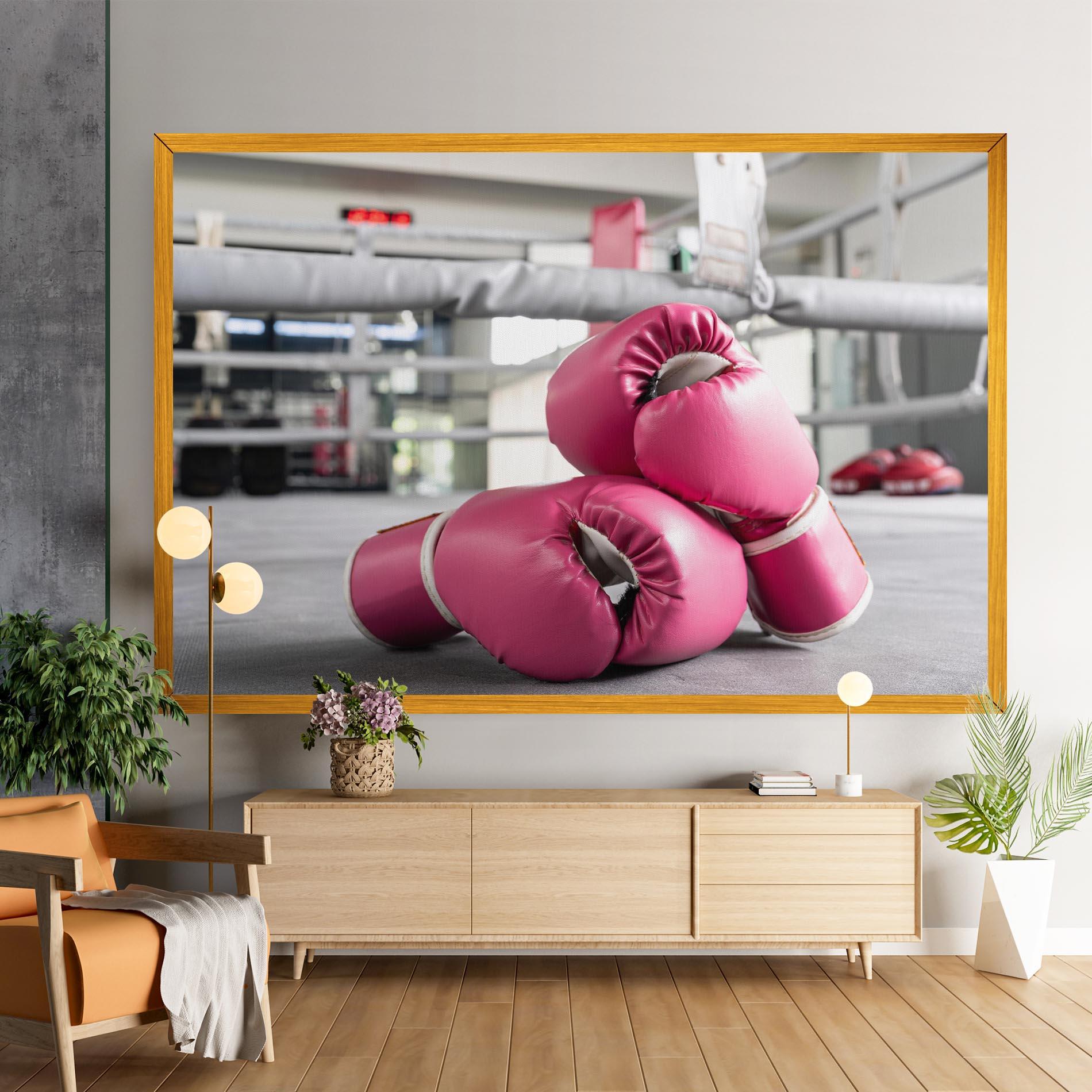 Leinwandbild Pink Boxing Gloves mockup 9