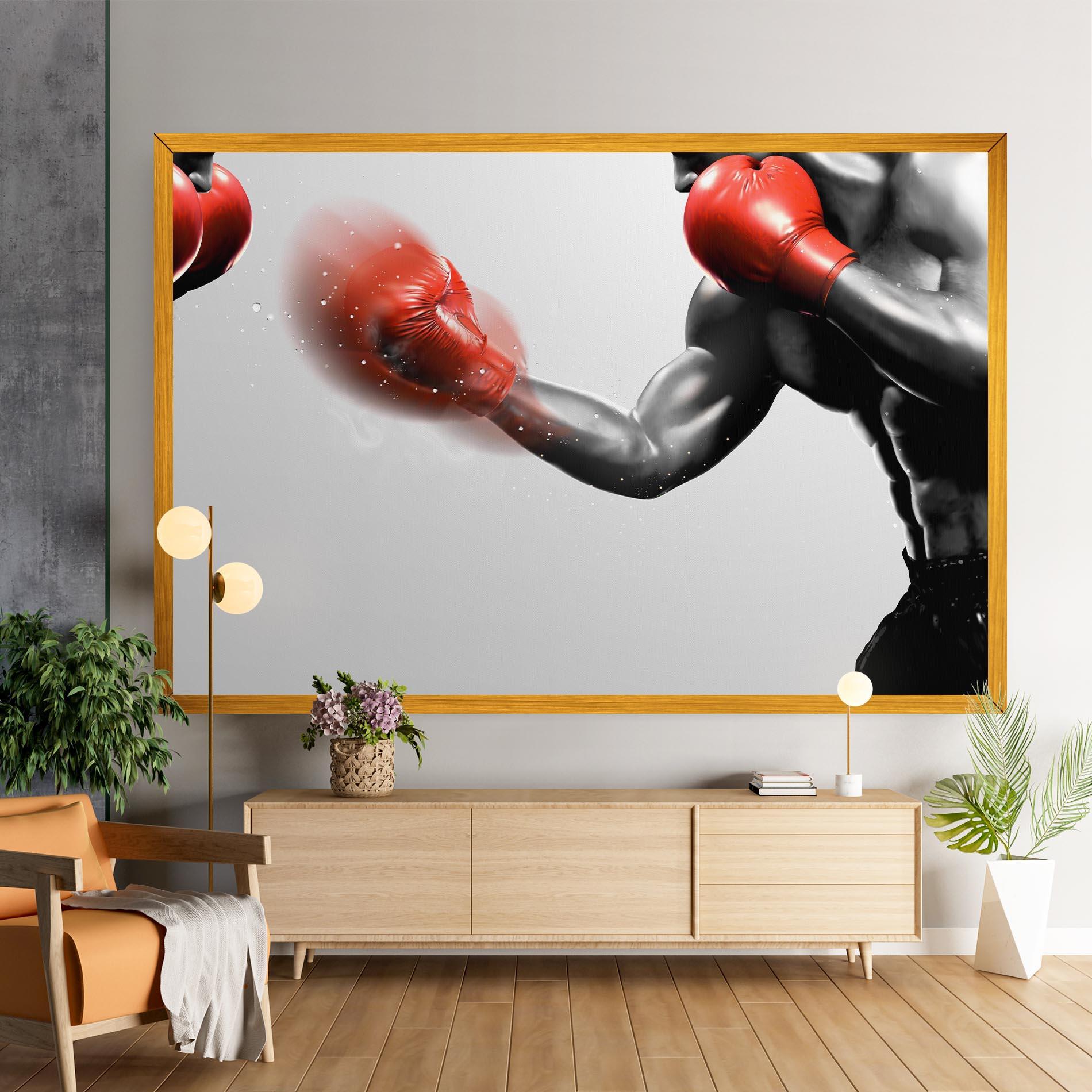 Leinwandbild Red Smoke Box mockup 9