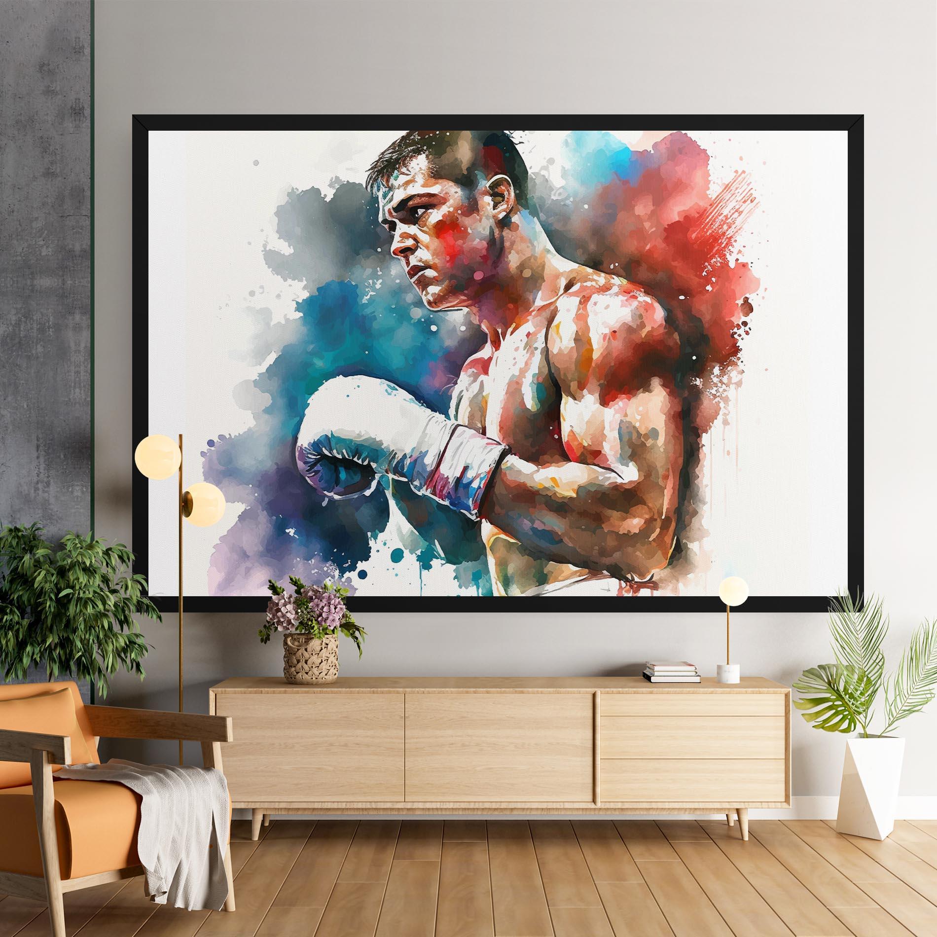 Leinwandbild Boxing Red Blue mockup 9