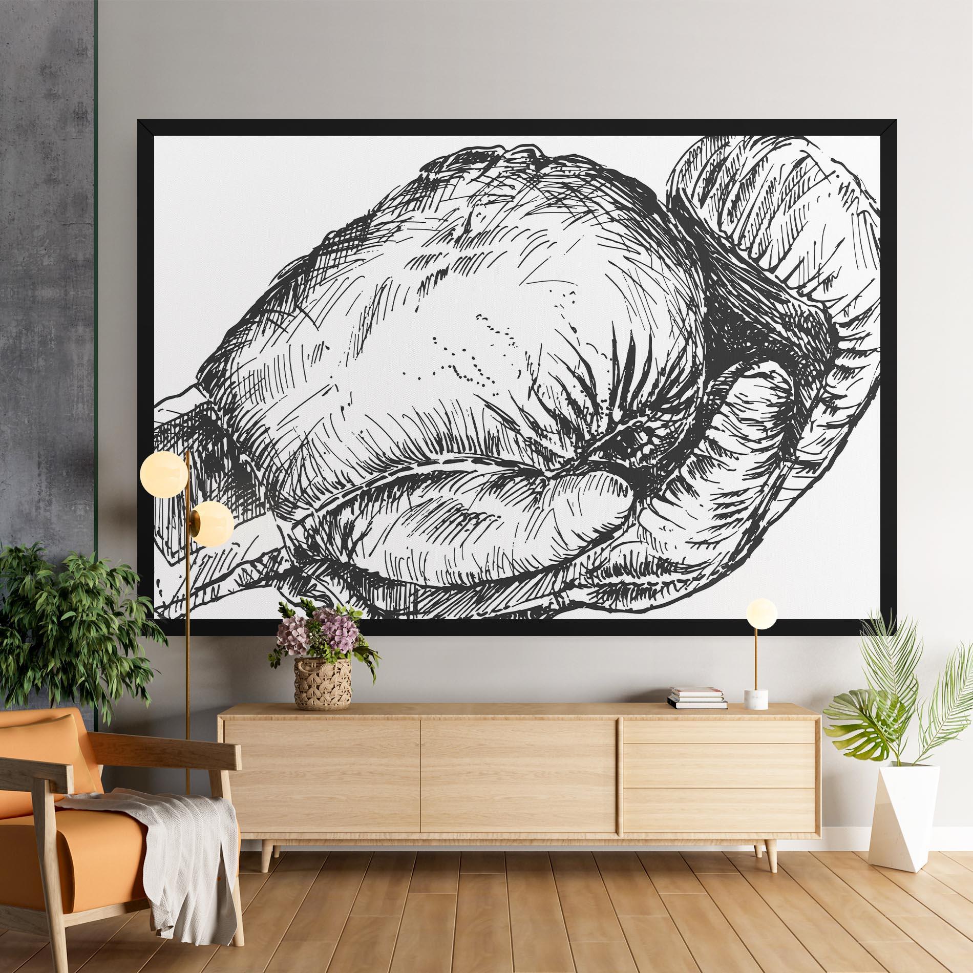 Leinwandbild Grey Line Glove mockup 9