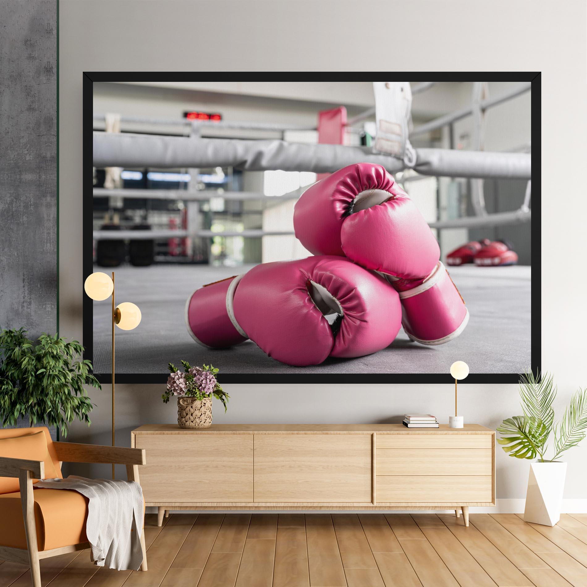 Leinwandbild Pink Boxing Gloves mockup 9