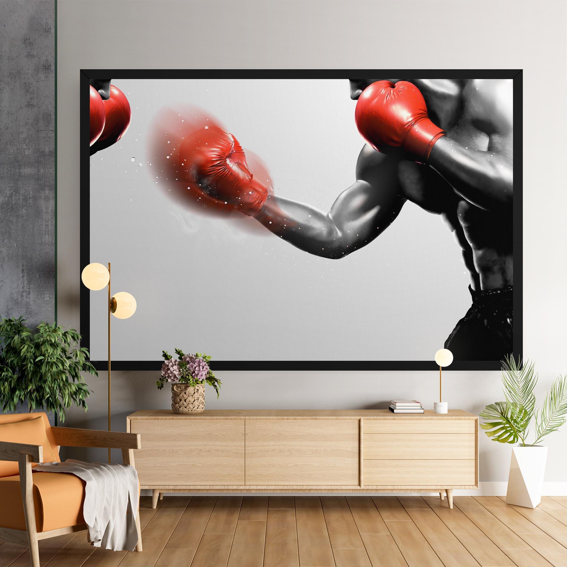 Leinwandbild Red Smoke Box mockup 9