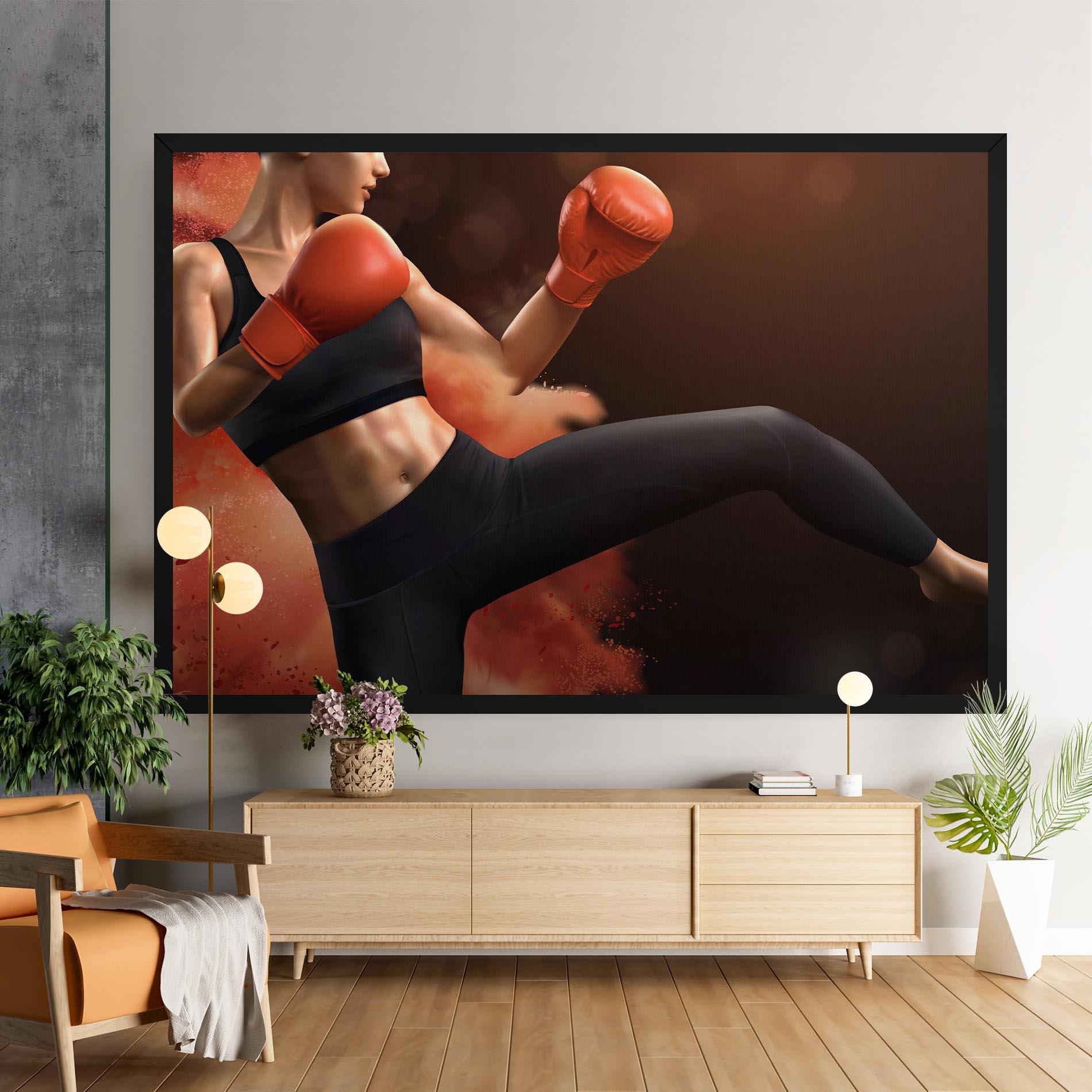 Leinwandbild Woman Box mockup 9