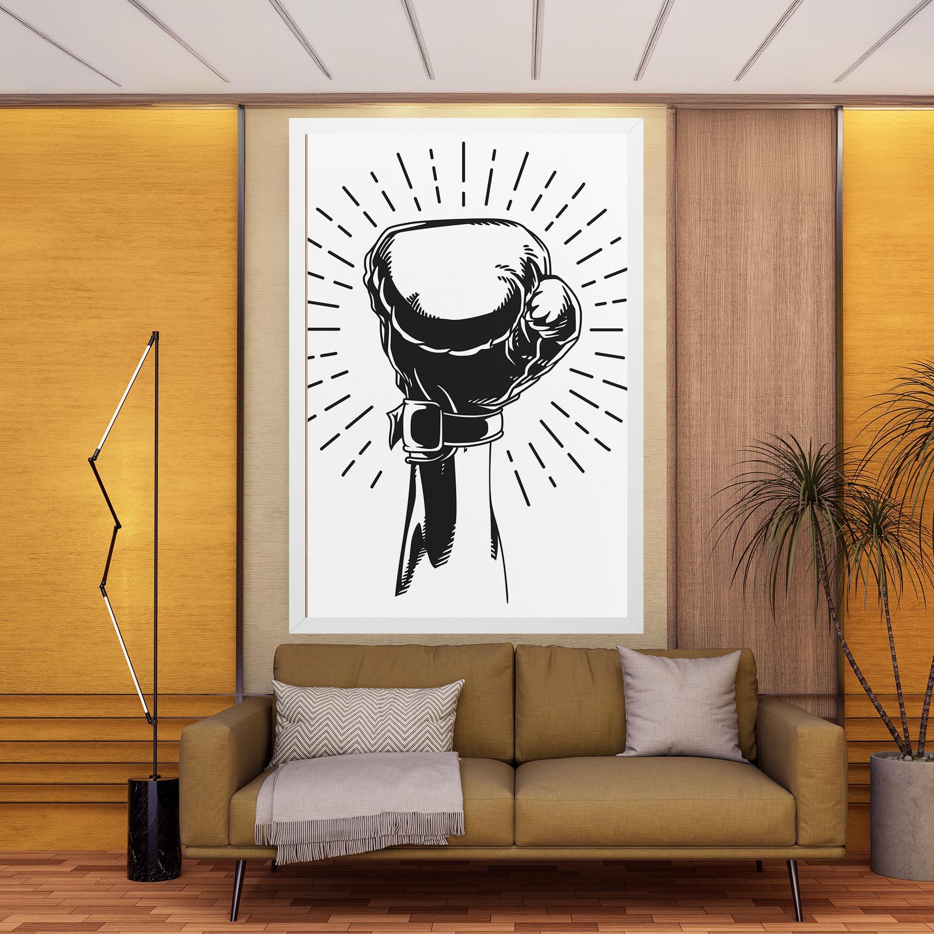 Leinwandbild White Hand Boxing mockup 9