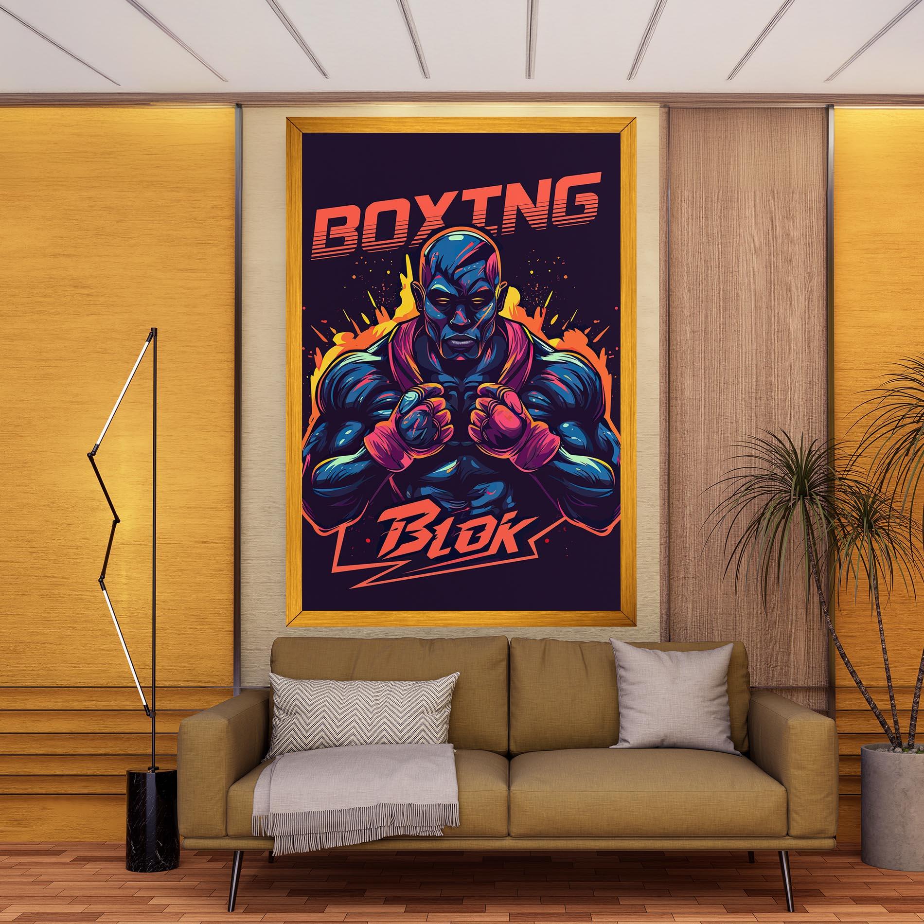 Leinwandbild Boxing Blok mockup 9