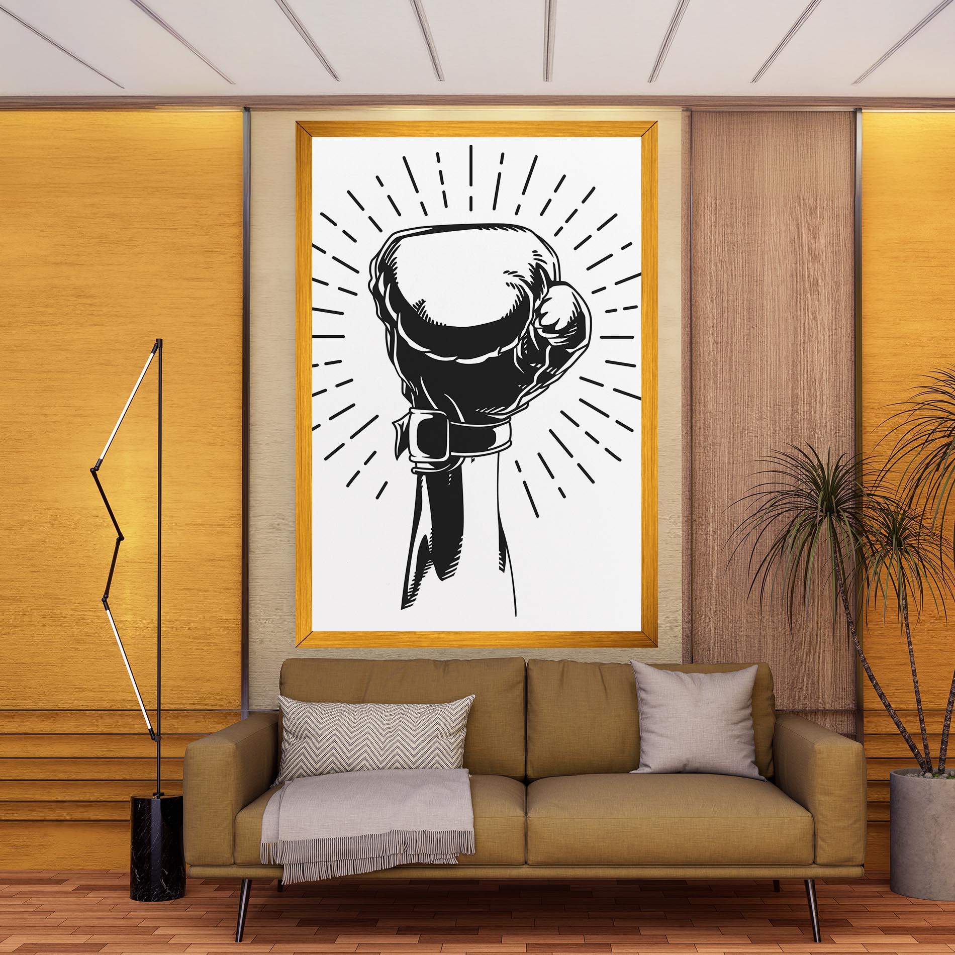 Leinwandbild White Hand Boxing mockup 9