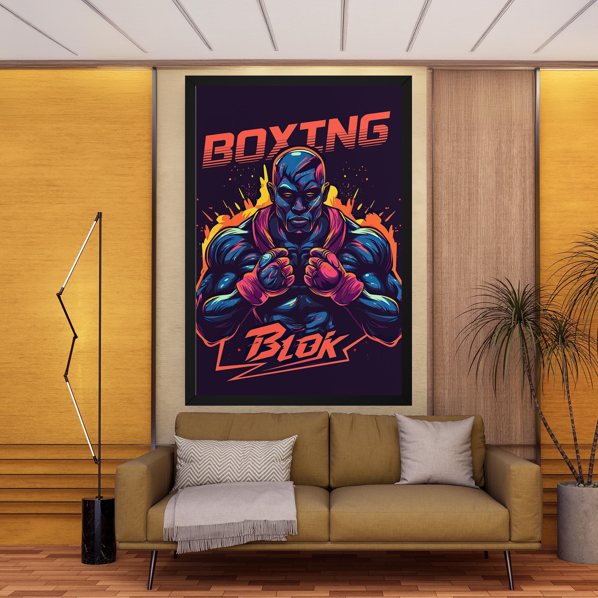 Leinwandbild Boxing Blok mockup 9