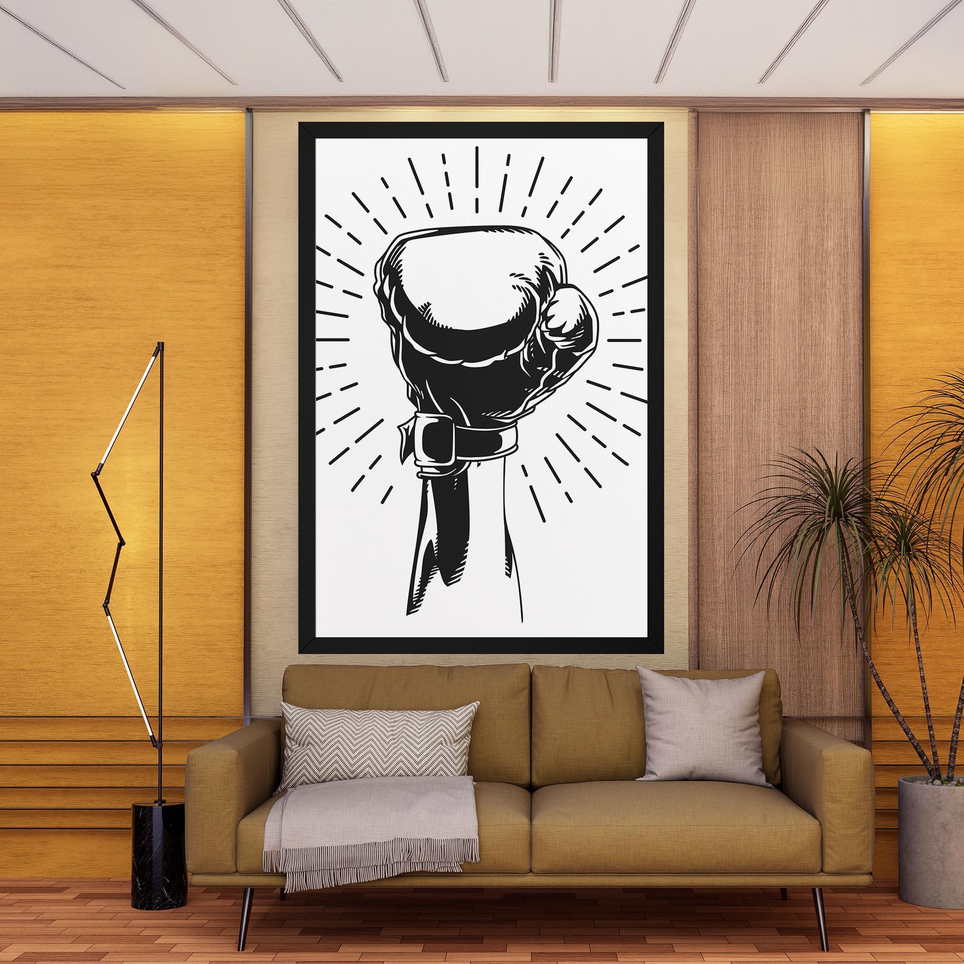 Leinwandbild White Hand Boxing mockup 9