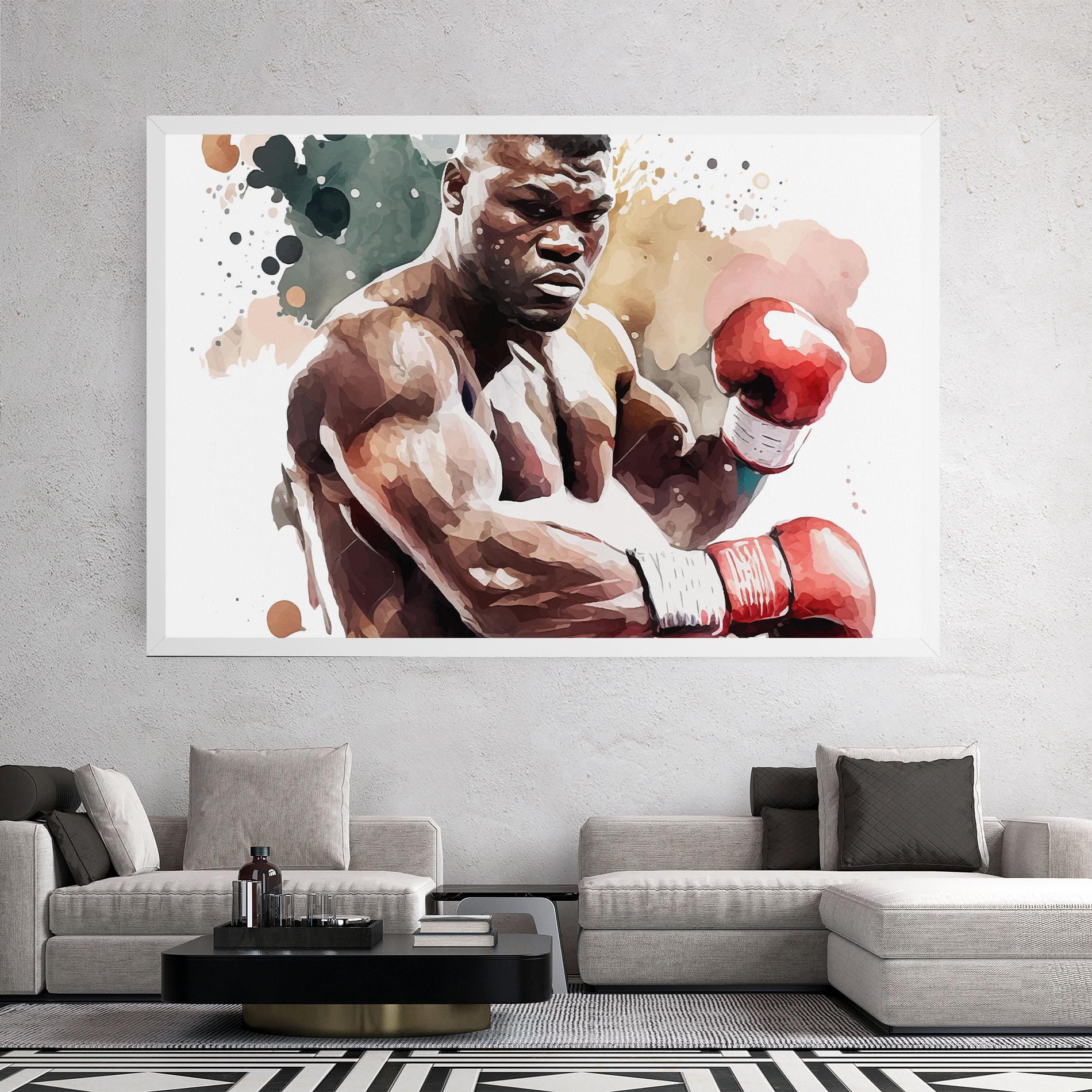 Leinwandbild Boxing Cream Green mockup 2