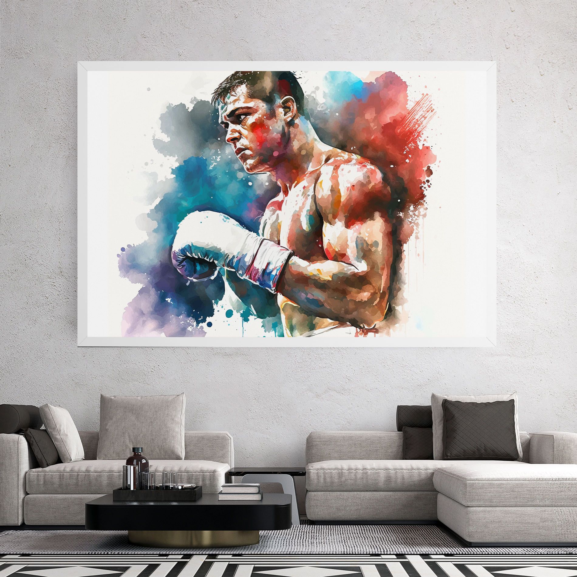 Boxing Red Blue mockup 2