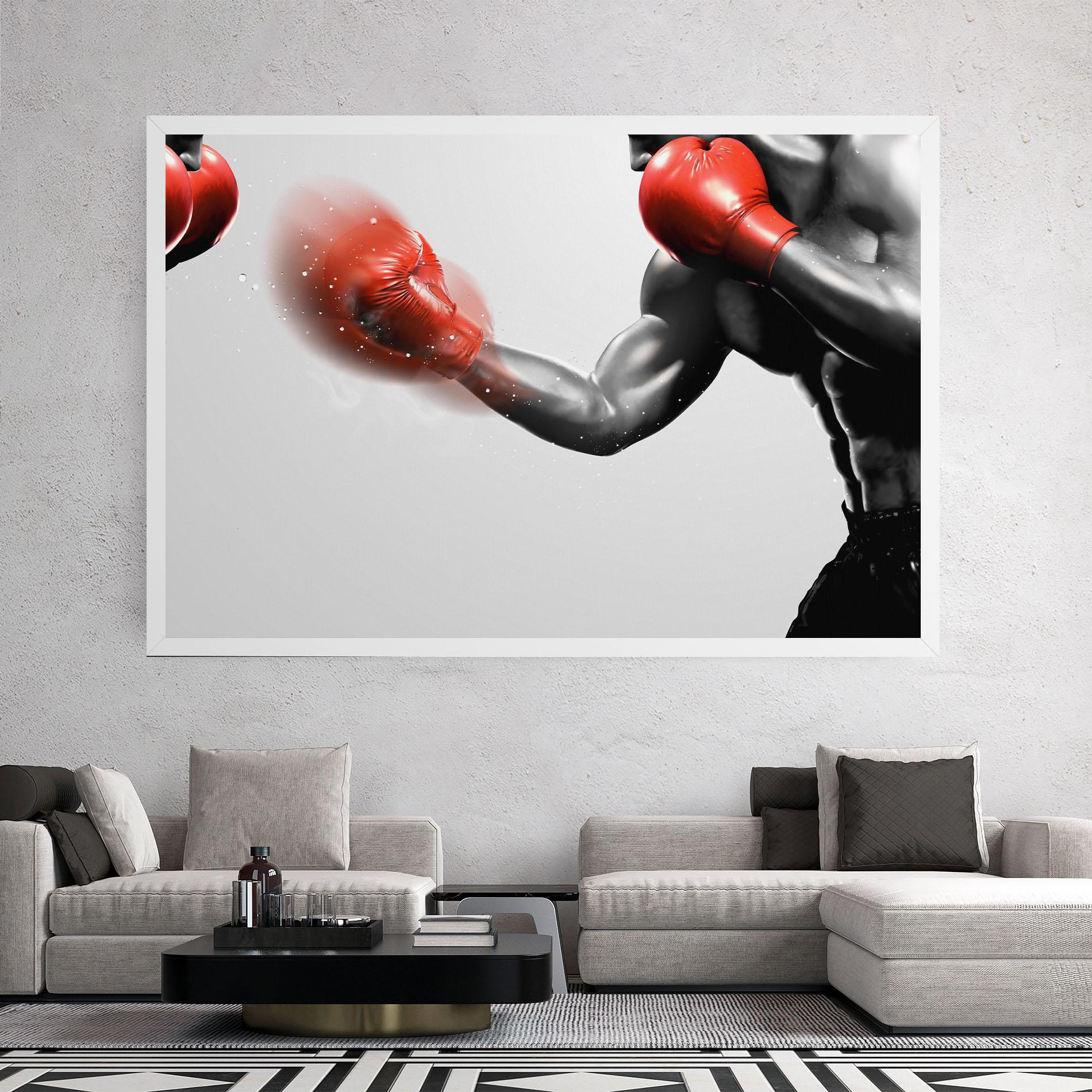 Leinwandbild Red Smoke Box mockup 2