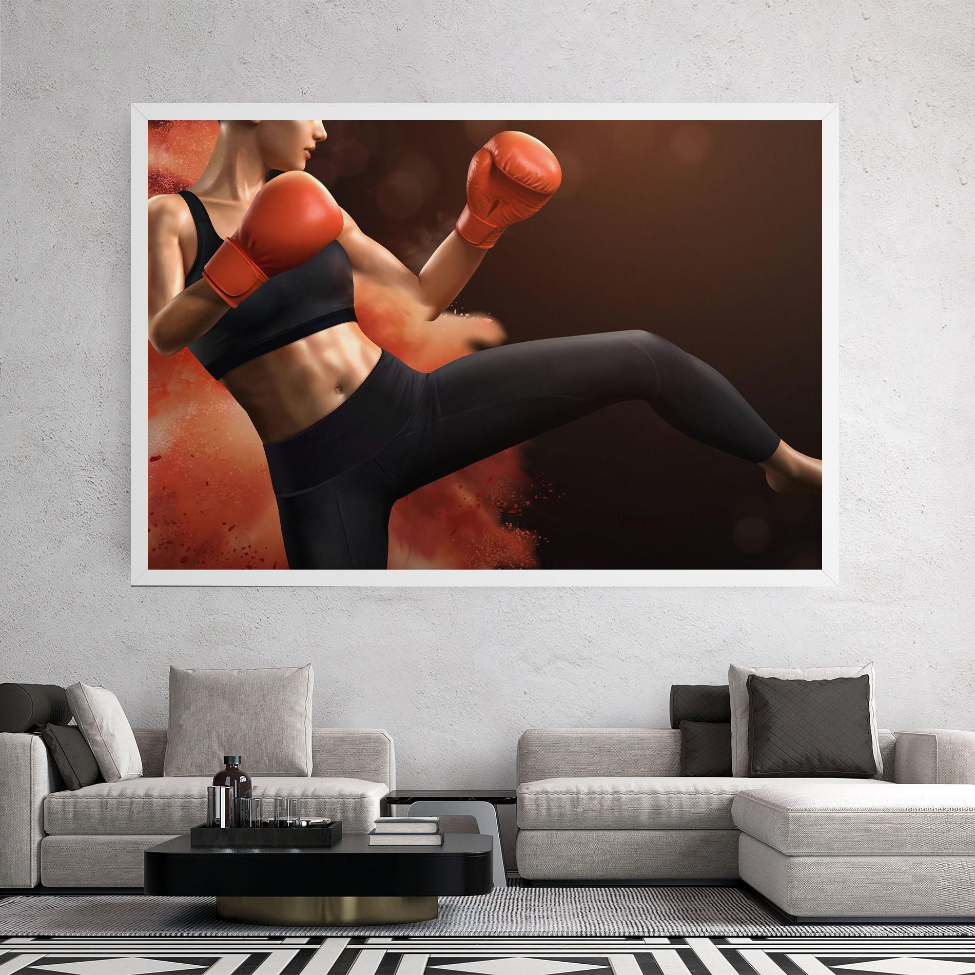 Leinwandbild Woman Box mockup 2